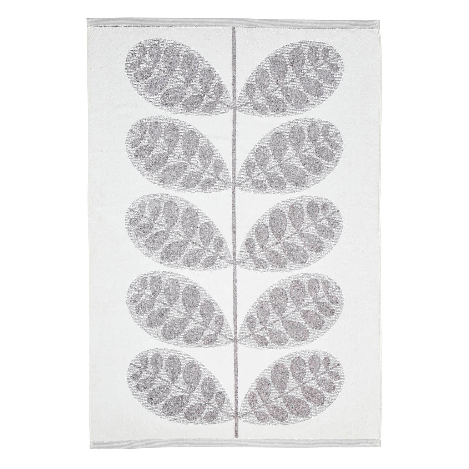 Orla Kiely Botanica Stem Bath Sheet - Grey 1 Shaws Department Stores