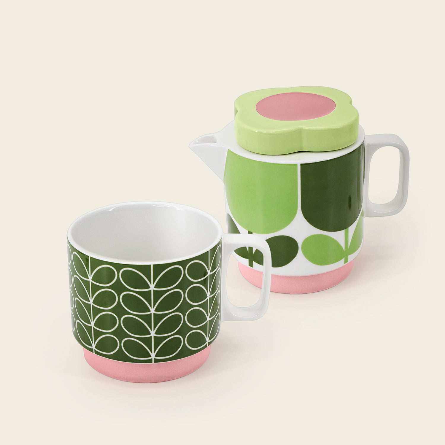 Orla Kiely Tea for One - Block Flower Fern 1 Shaws Department Stores