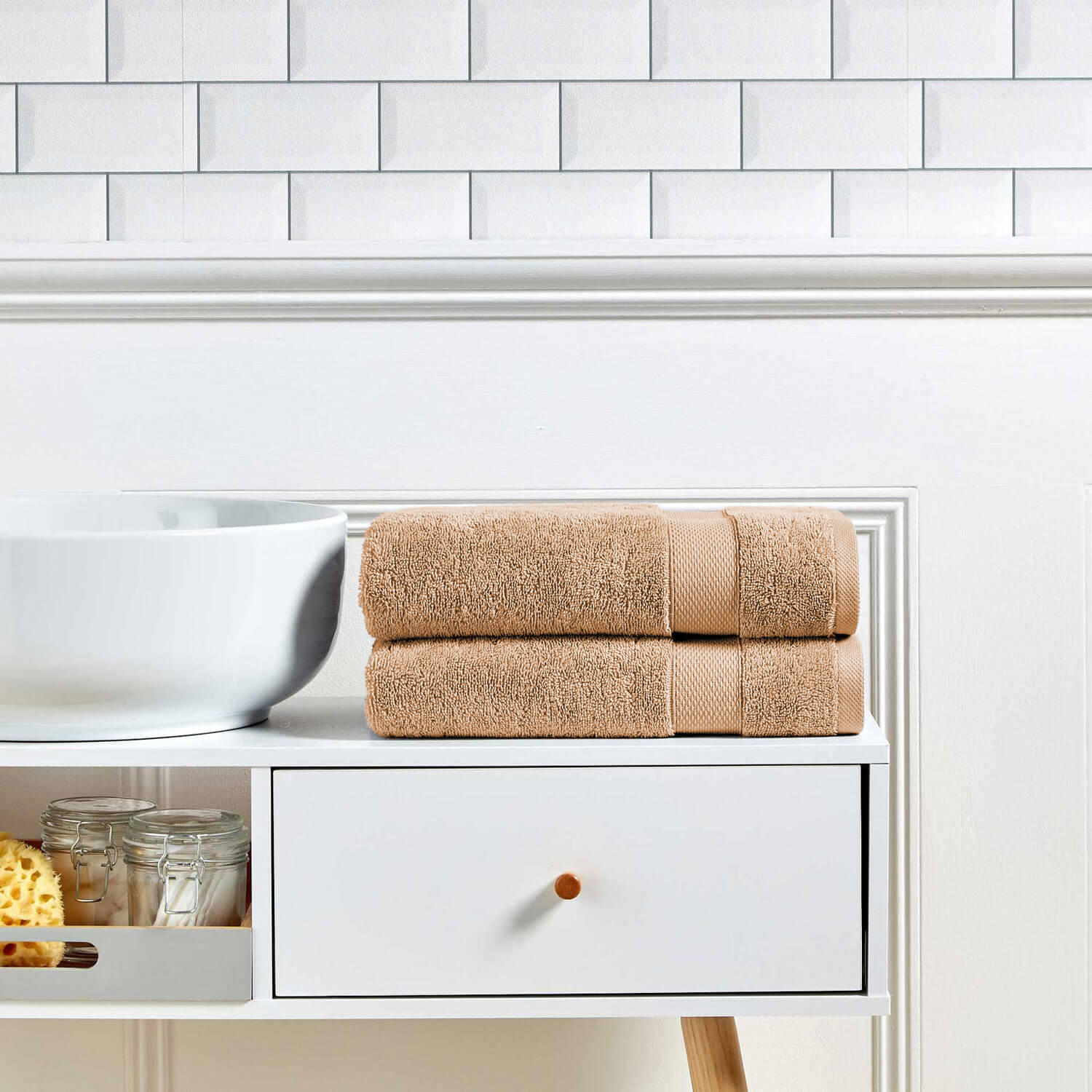Christy Refresh Towels - Chai Latte 5 Shaws Department Stores