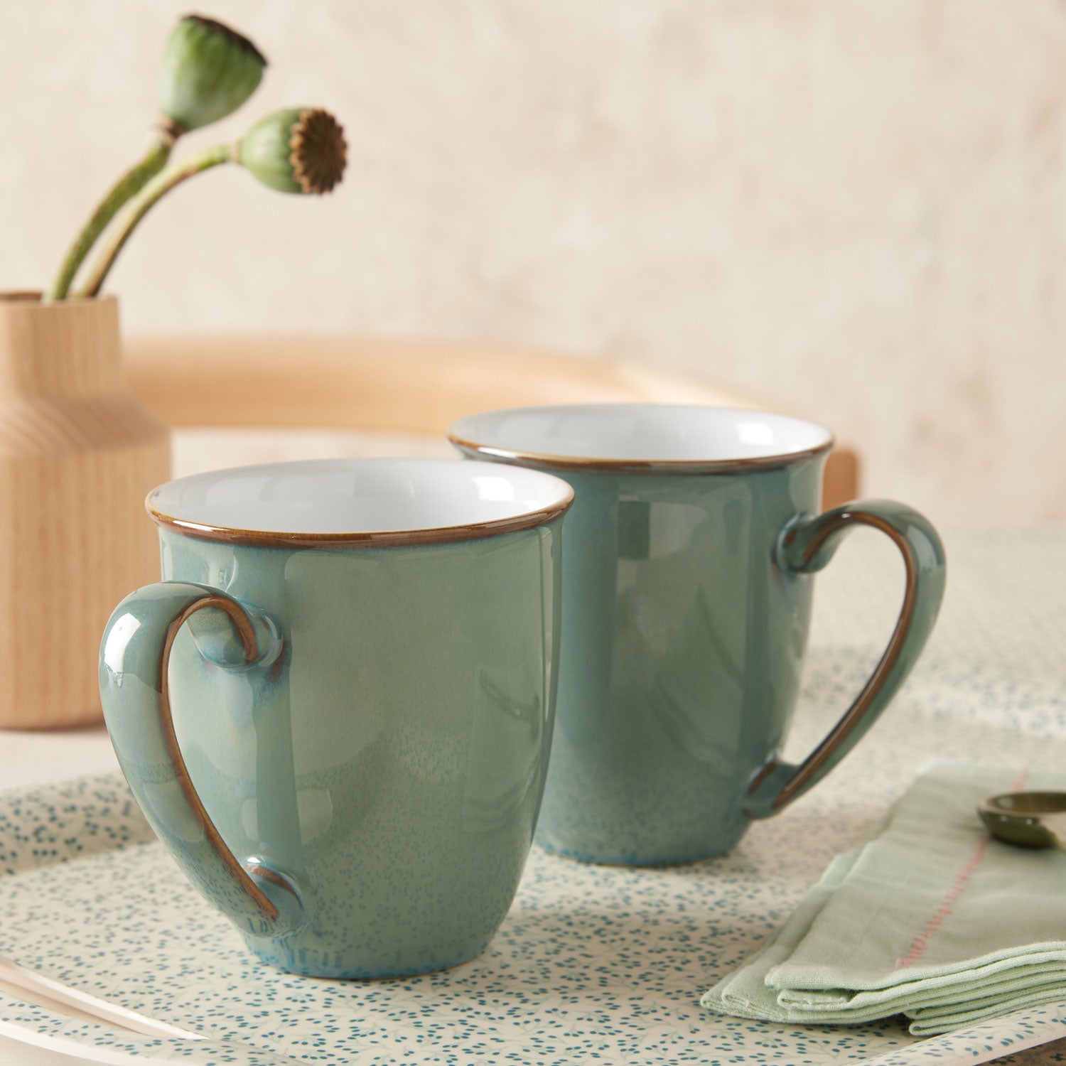 Denby Coffee Beaker - Regency Green 2 Shaws Department Stores