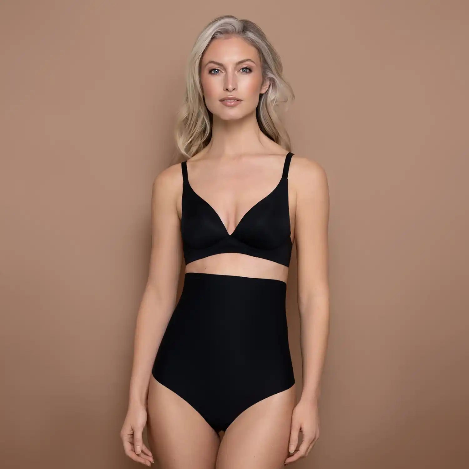 Bye Bra Sculpting High Waist Thong - Black 3 Shaws Department Stores