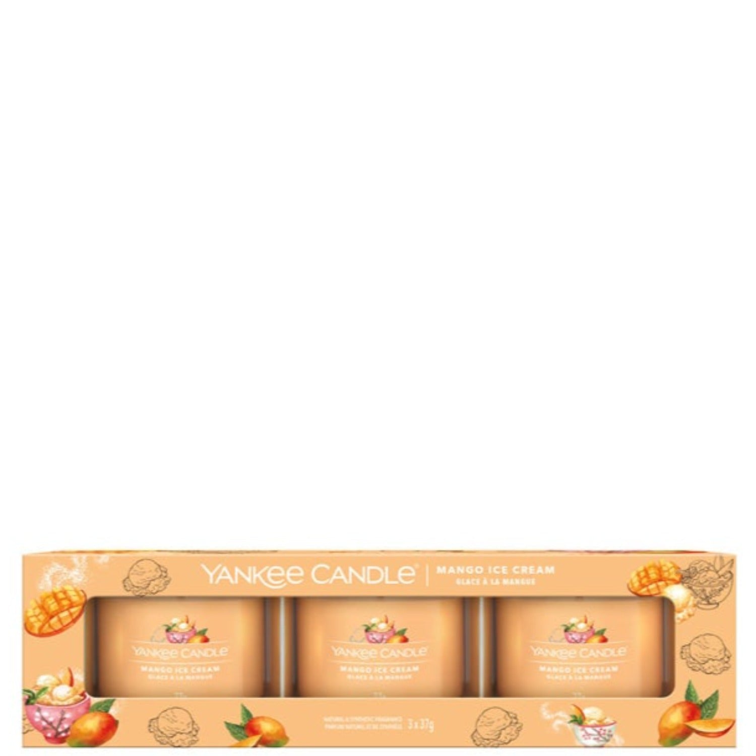 Yankee Candle Mango Ice Cream - 3 pack votive set 1 Shaws Department Stores