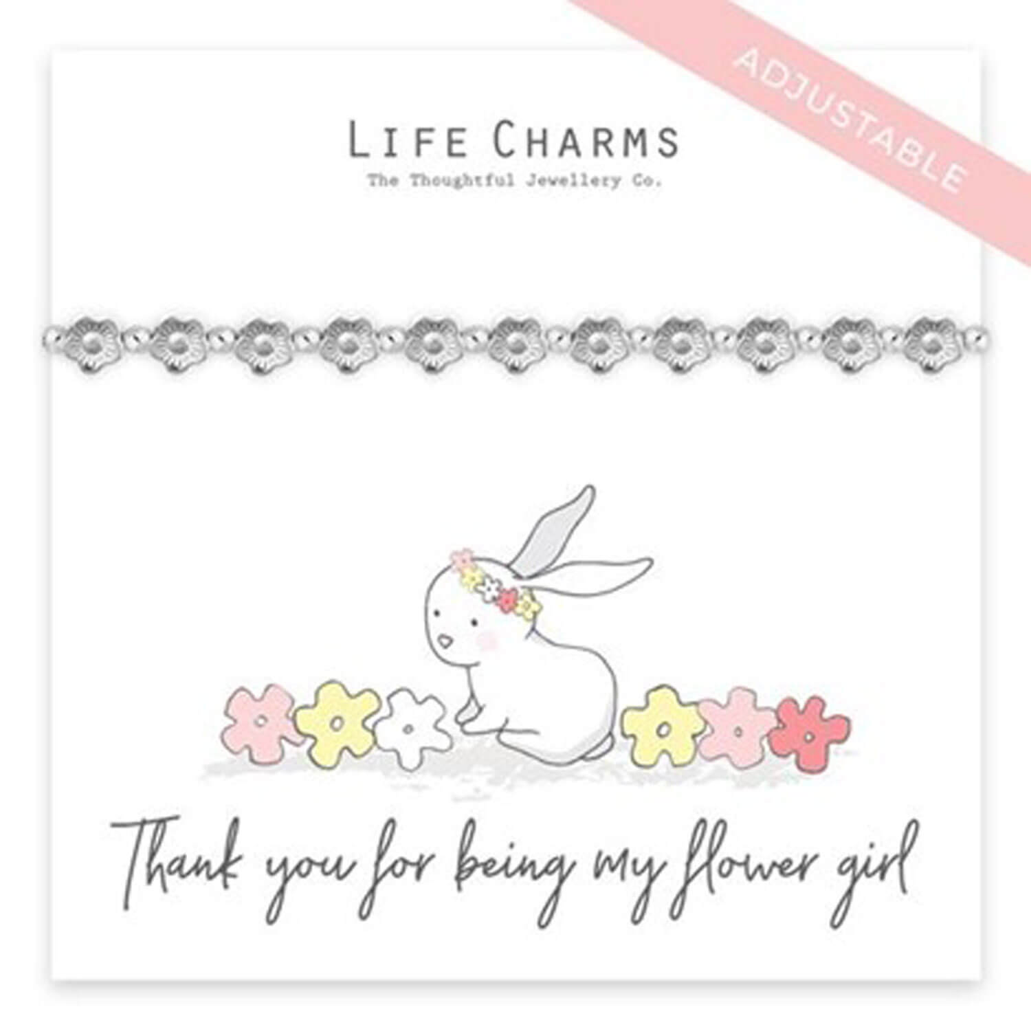 Life Charms Thank You Flowergirl - Silver 2 Shaws Department Stores
