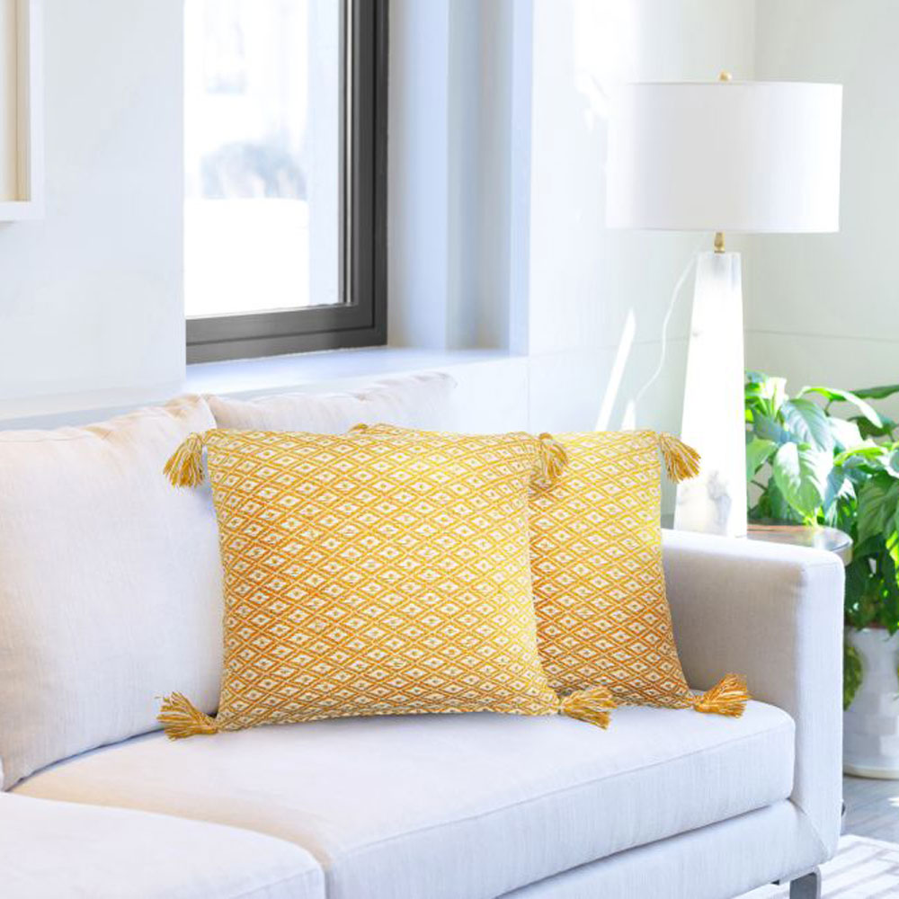 The Home Living Room Casablanca Cushion Cover - Ochre 1 Shaws Department Stores