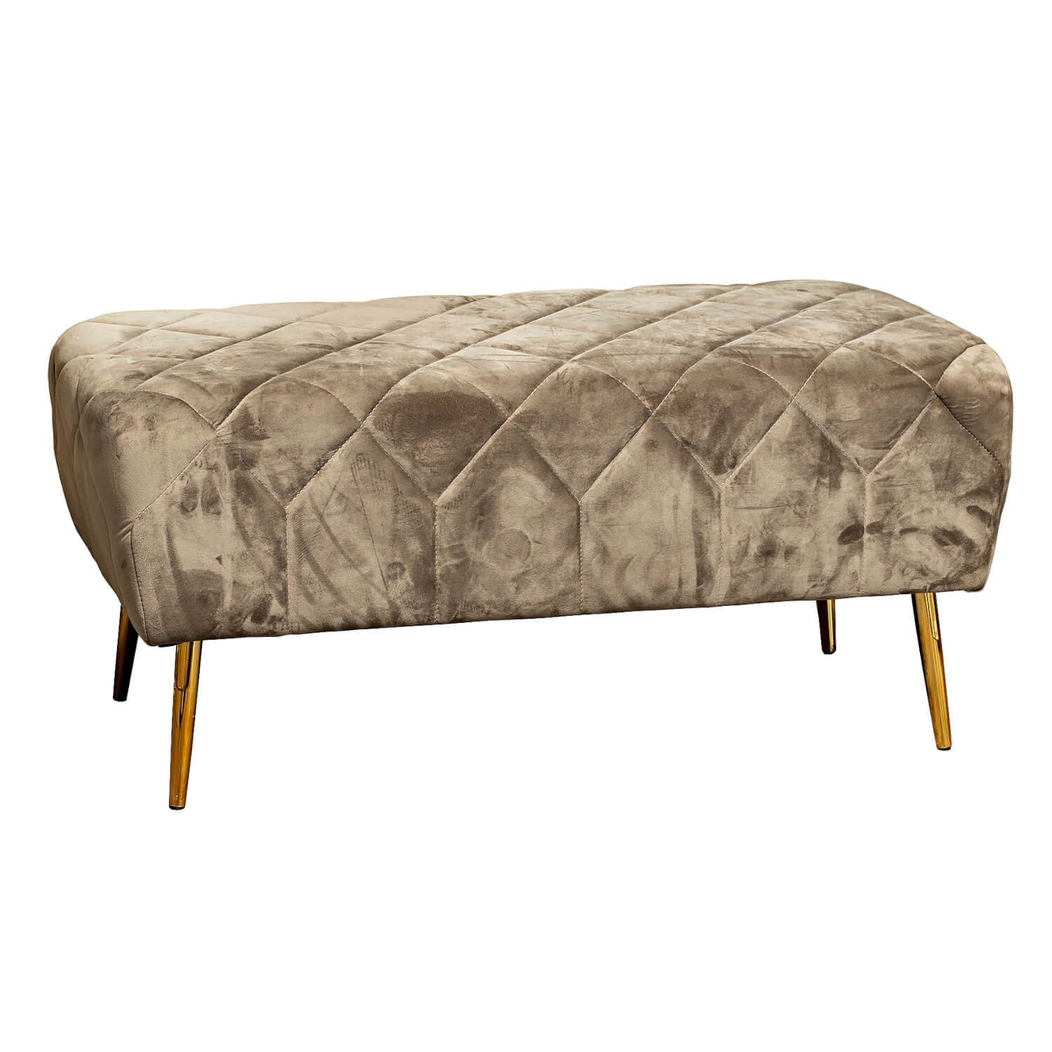 The Grange Velvet Bench - Taupe 1 Shaws Department Stores