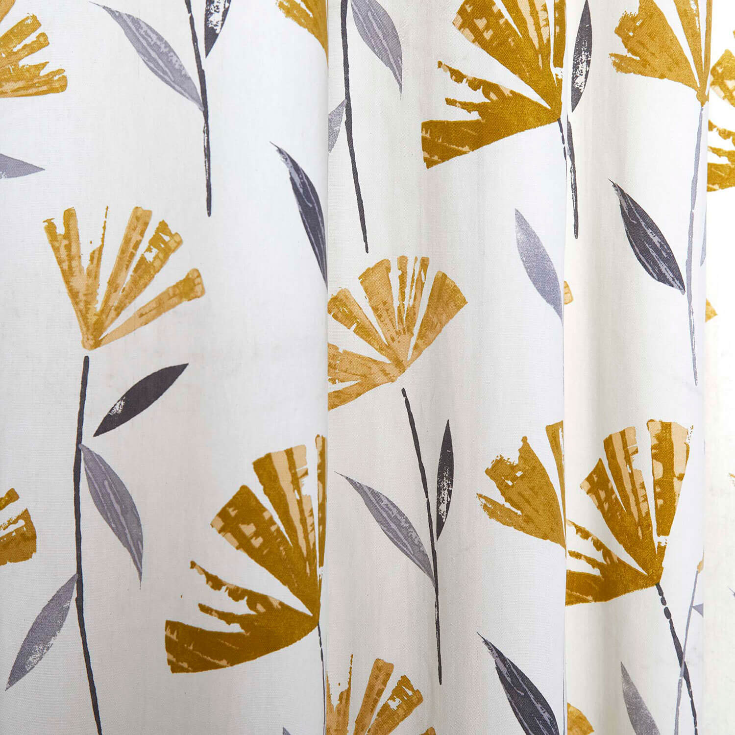 The Home Bedroom Dacey Eyelet Curtains - Ochre 3 Shaws Department Stores