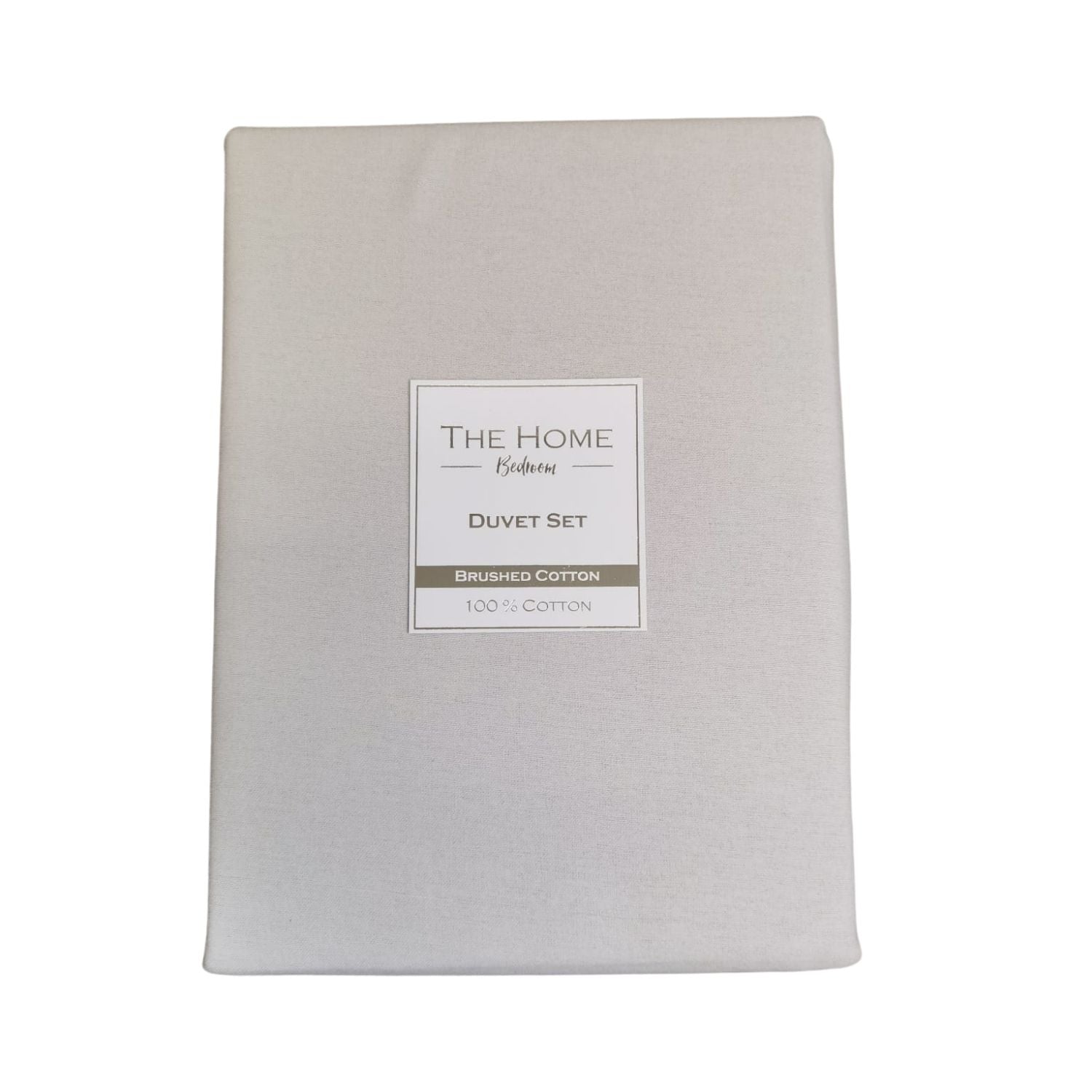 The Home Bedroom 100% Brushed Cotton Duvet Cover Set - Grey 1 Shaws Department Stores