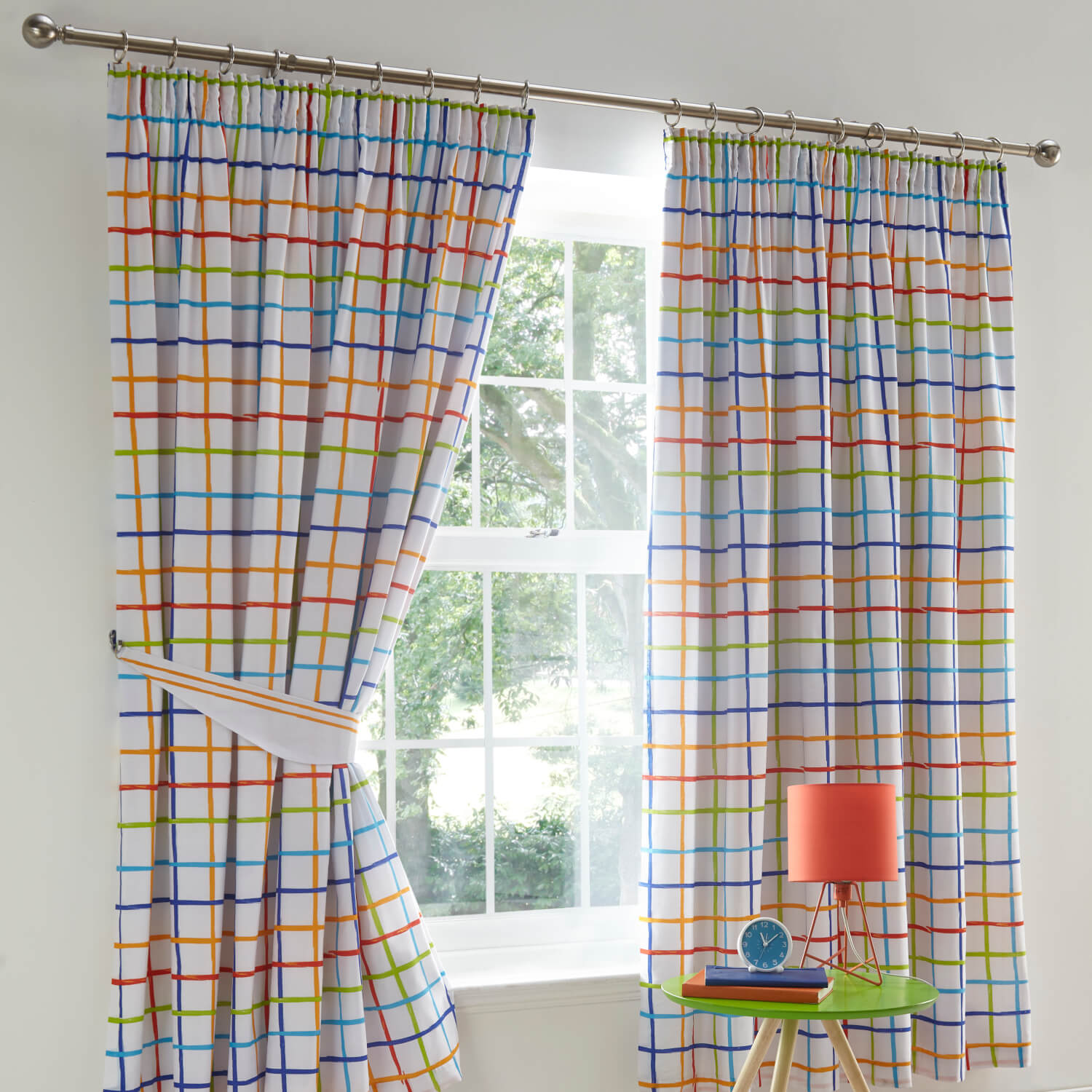 The Home Bedroom Doodle Curtains - 66" x 72" - Multi 1 Shaws Department Stores