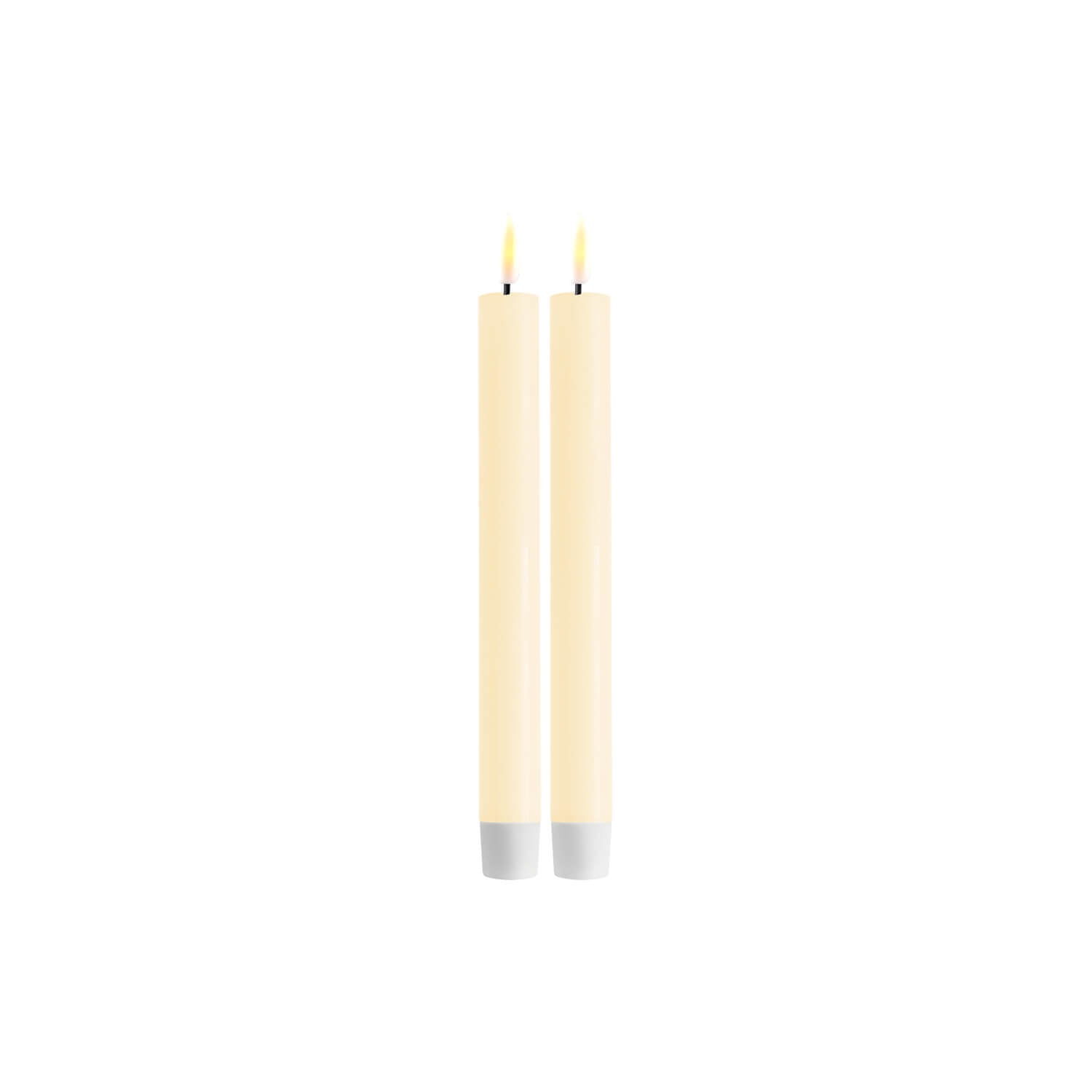 The Home Collection Deluxe 2-Piece LED Dinner Candle 2.2cm x 24cm - Cream 1 Shaws Department Stores