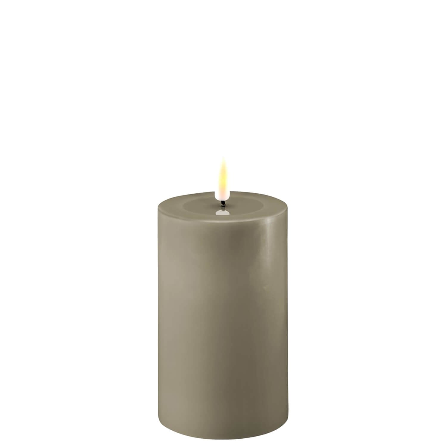 The Home Collection Deluxe LED Candle 7.5cm x 12.5cm - Sand 1 Shaws Department Stores