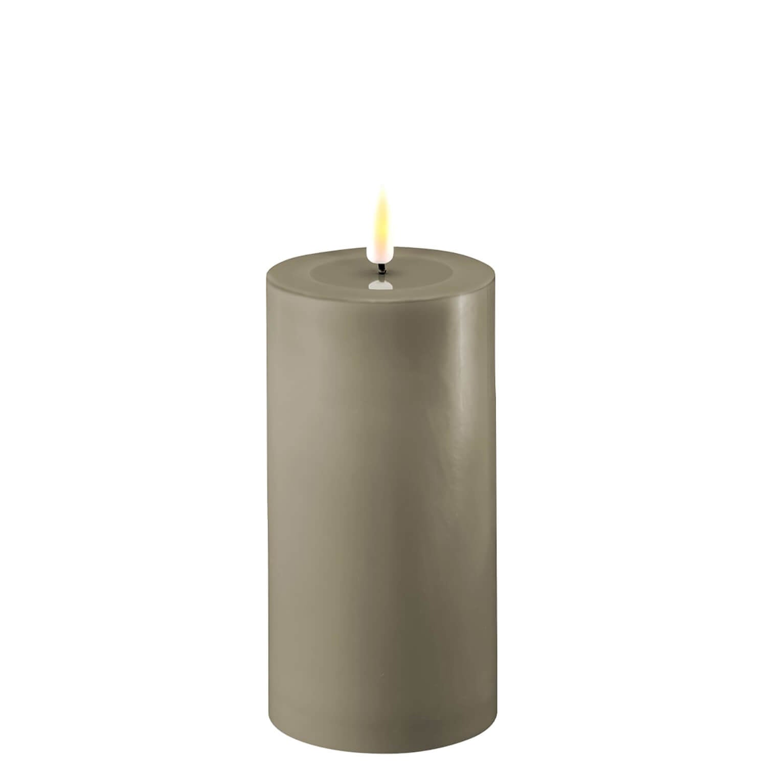 The Home Collection Deluxe LED Candle 7.5cm x 15cm - Sand 1 Shaws Department Stores