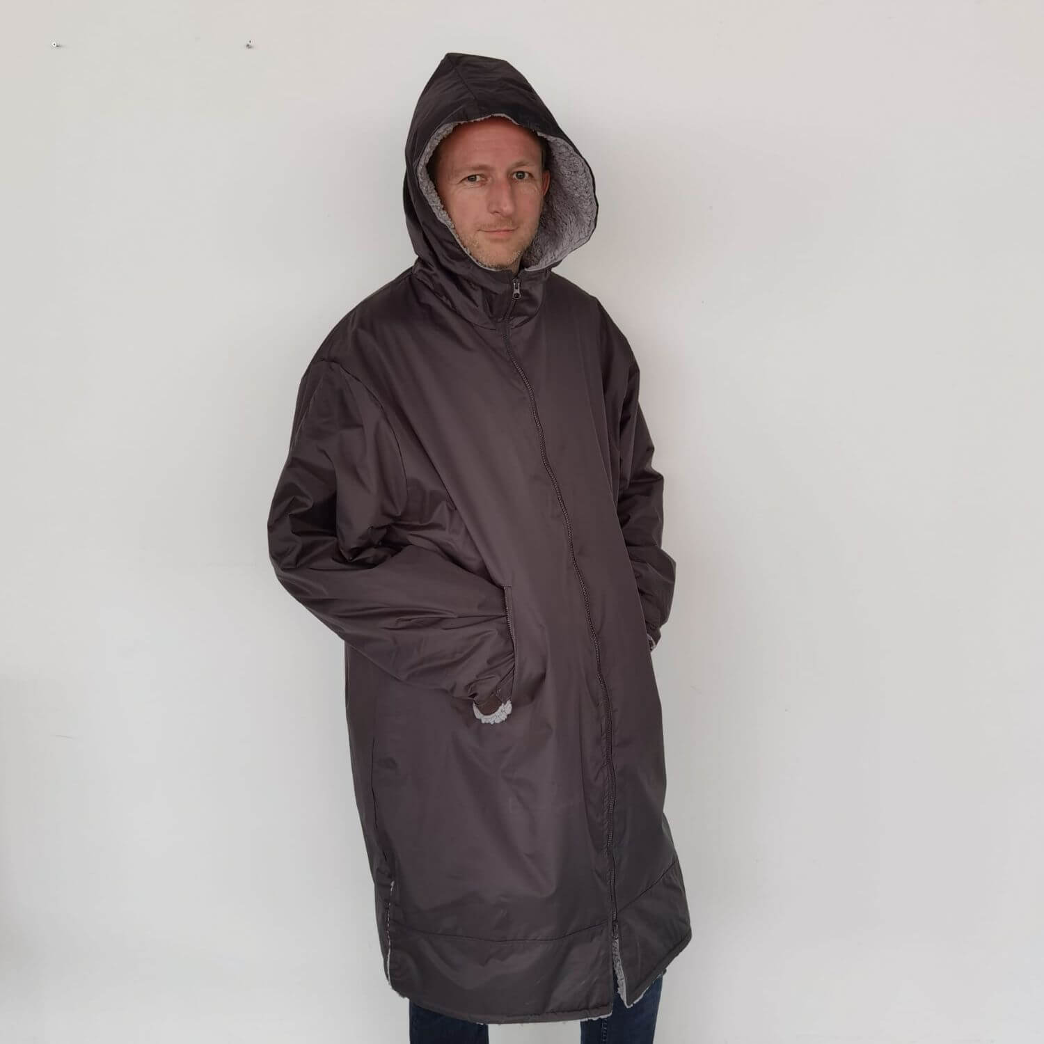 The Home Collection Dry Changing Robe - Charcoal & Silver 2 Shaws Department Stores
