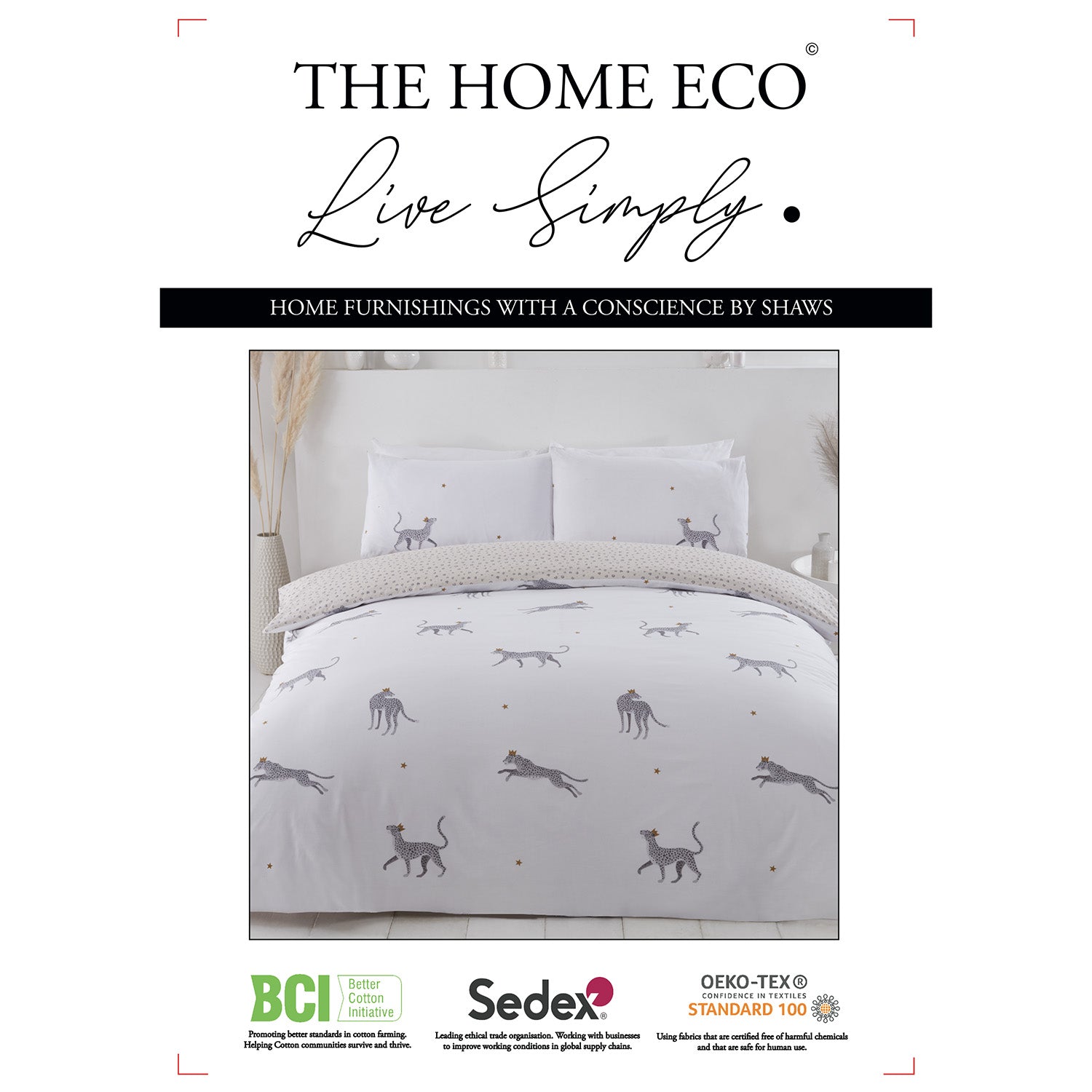 The Home Collection Leopard Duvet Cover Set - Multi 3 Shaws Department Stores