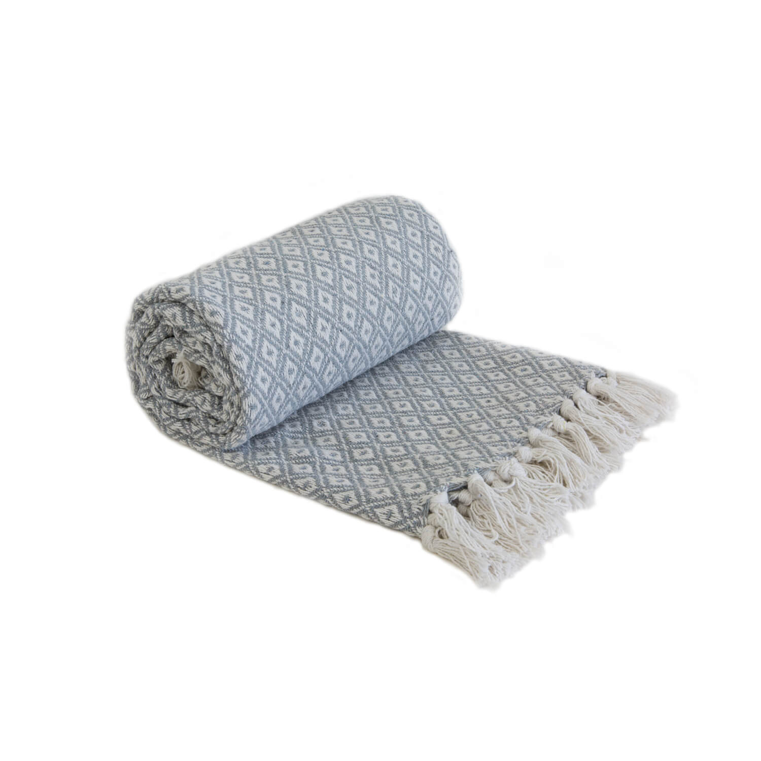 The Home Living Room Casablanca Throw 70cm x 100cm - Silver 1 Shaws Department Stores
