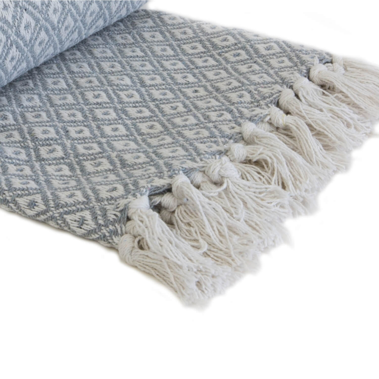 The Home Living Room Casablanca Throw 90cm x 100cm - Silver 2 Shaws Department Stores