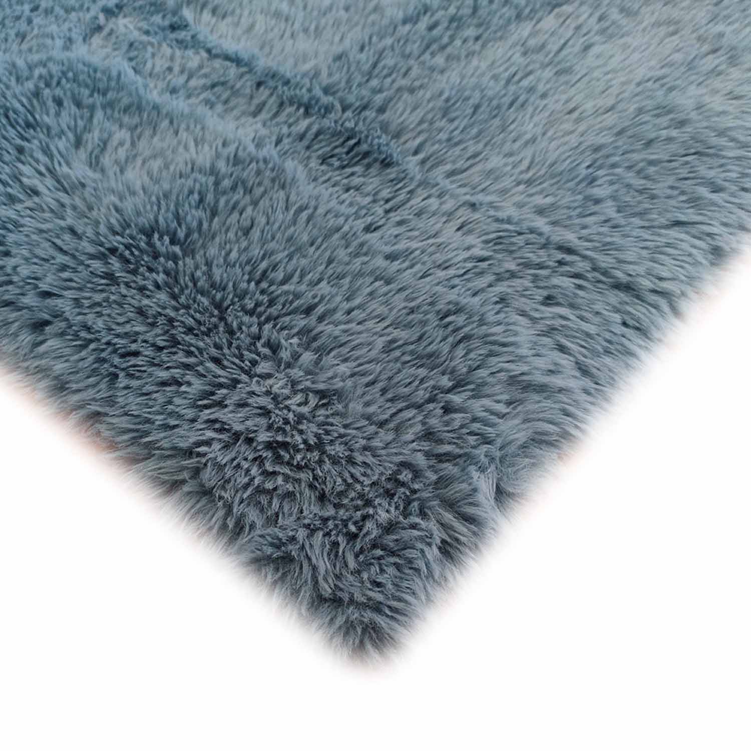 The Home Living Room Sheepskin Rug 120cm x 160cm - Blue 2 Shaws Department Stores