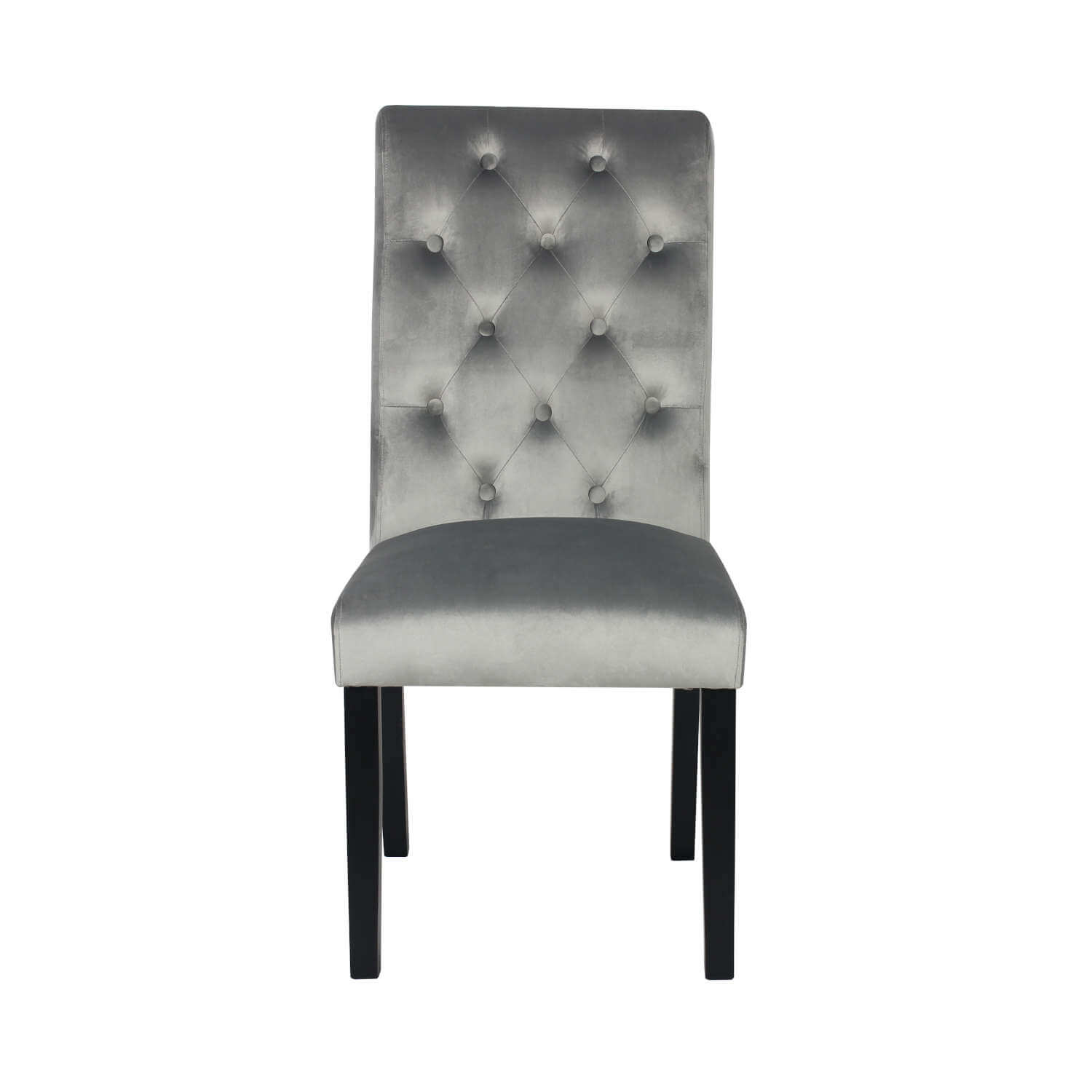 The Home Living Room Velvet Dining Chair - Grey 1 Shaws Department Stores