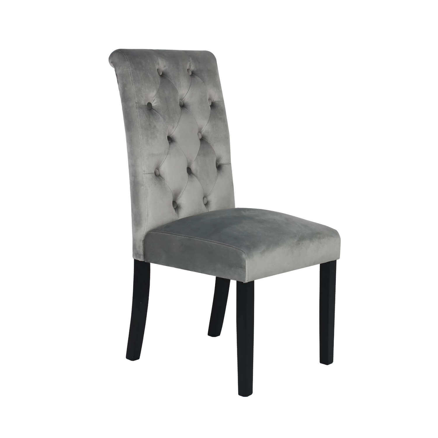 The Home Living Room Velvet Dining Chair - Grey 2 Shaws Department Stores
