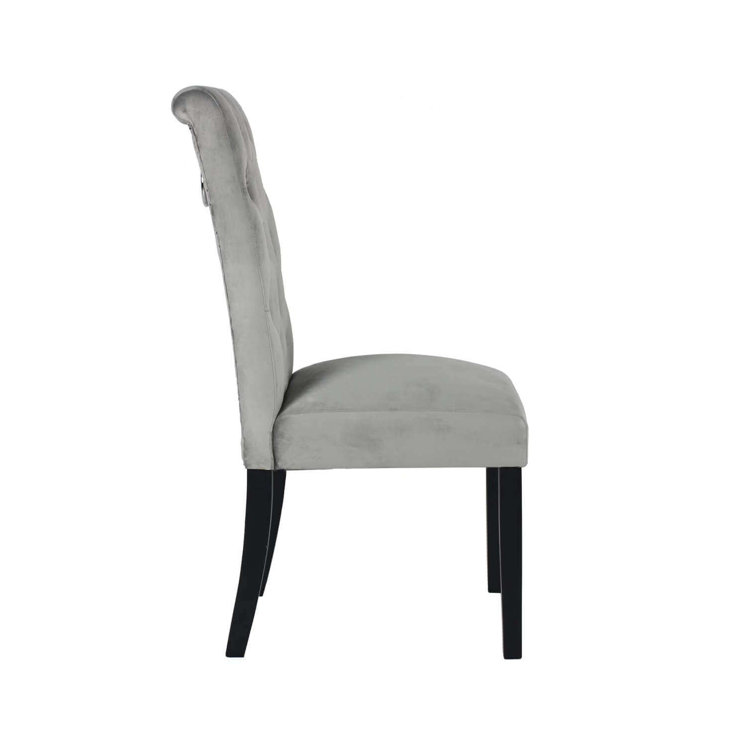 The Home Living Room Velvet Dining Chair - Grey 3 Shaws Department Stores