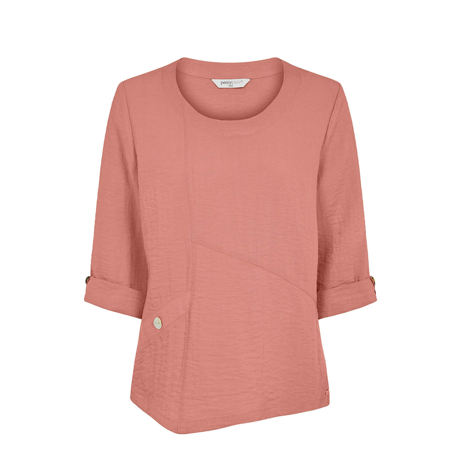 Penny Plain Asymmetric Hem Top - Dusk 2 Shaws Department Stores