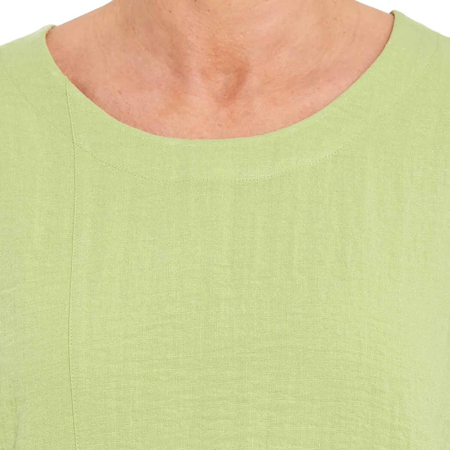 Penny Plain Asymmetric Hem Top - Pistachio 6 Shaws Department Stores