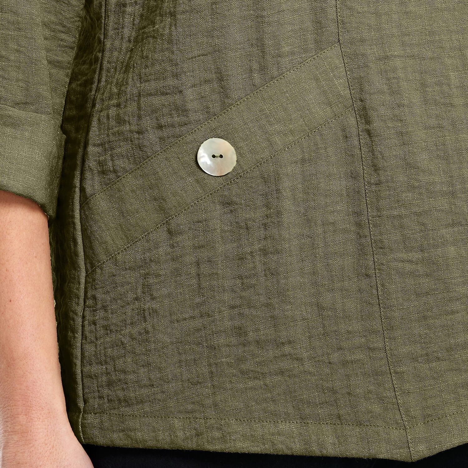 Penny Plain Asymmetric Hem Top - Sage 7 Shaws Department Stores