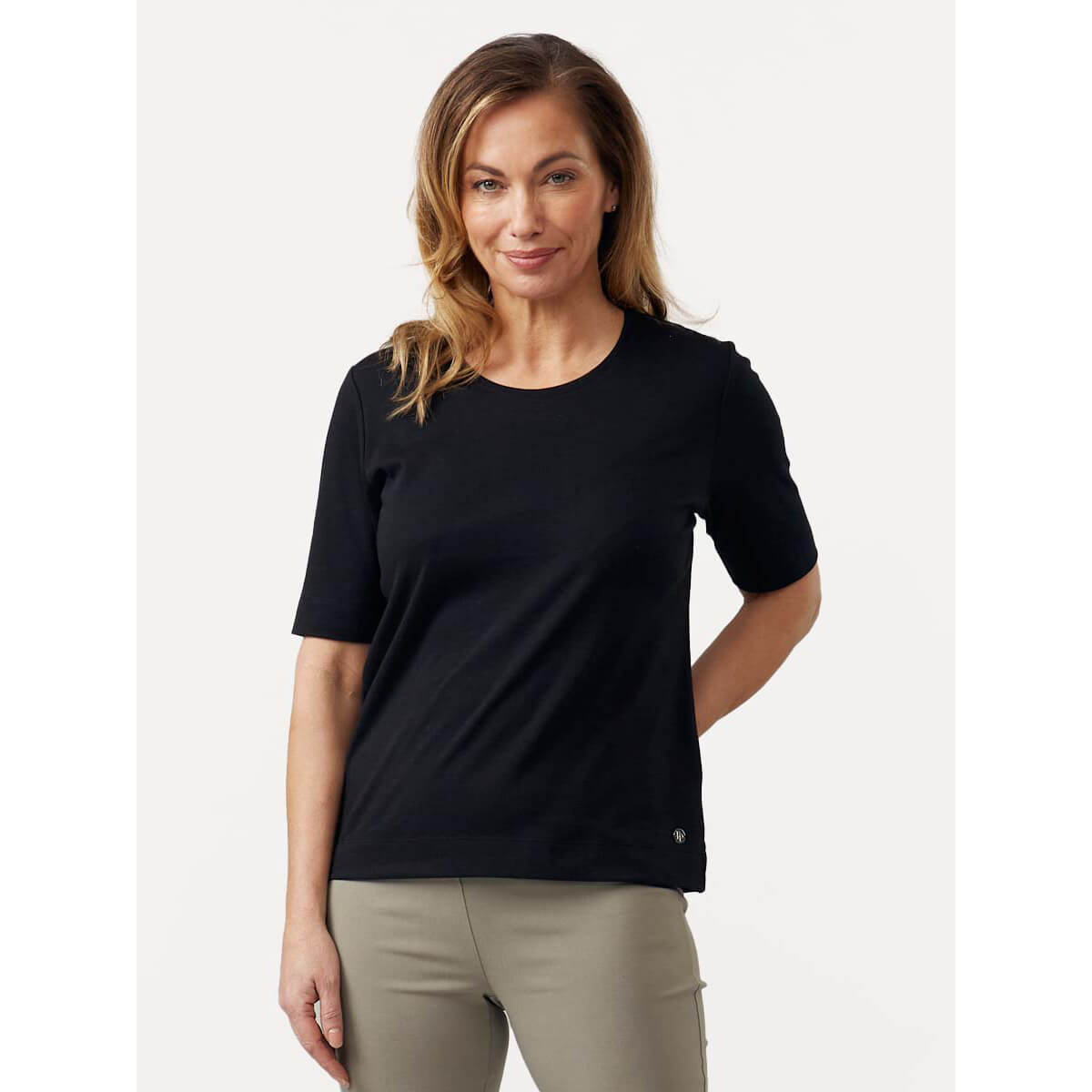 Penny Plain Essential T-Shirt - Black 3 Shaws Department Stores