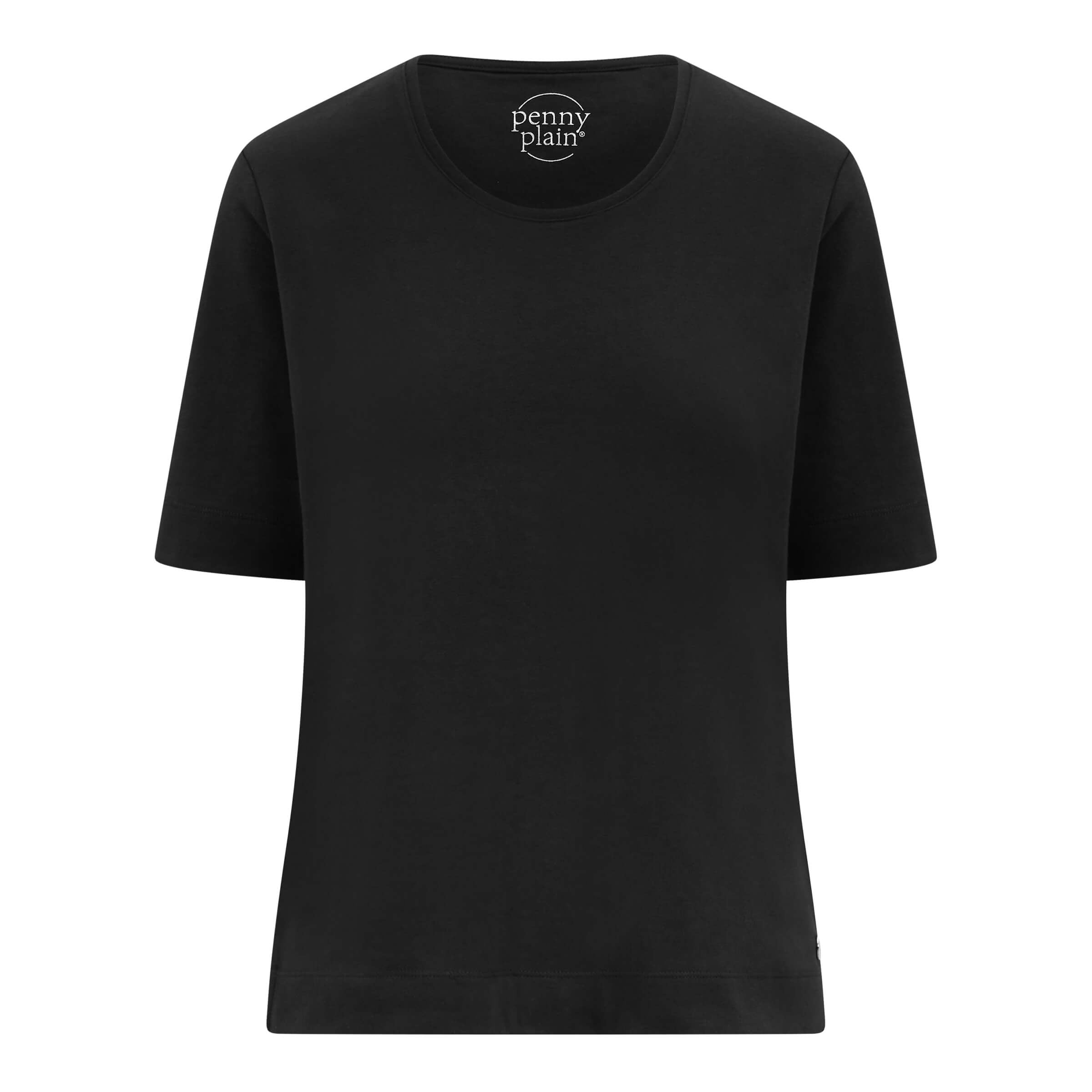 Penny Plain Essential T-Shirt - Black 1 Shaws Department Stores