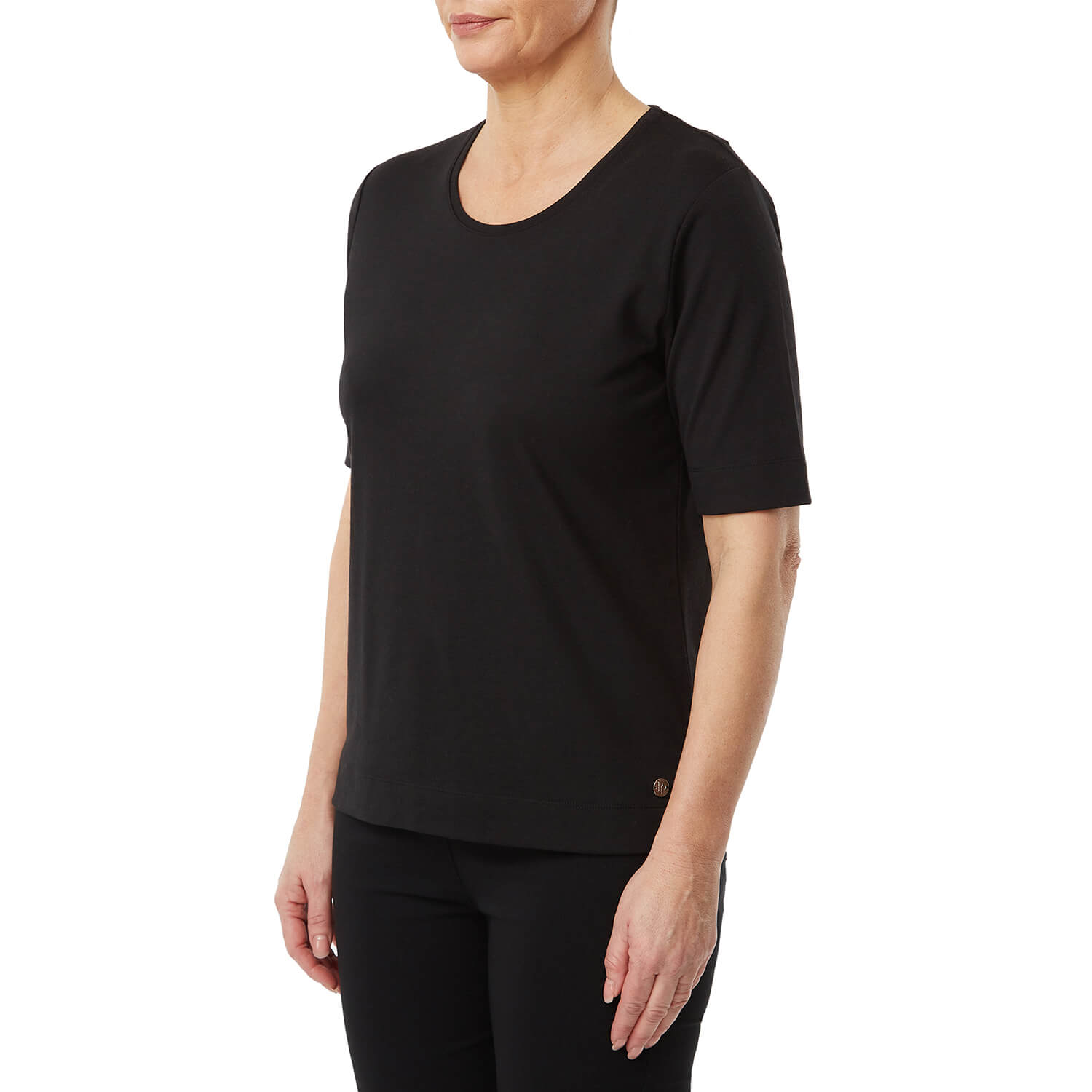 Penny Plain Essential T-Shirt - Black 4 Shaws Department Stores