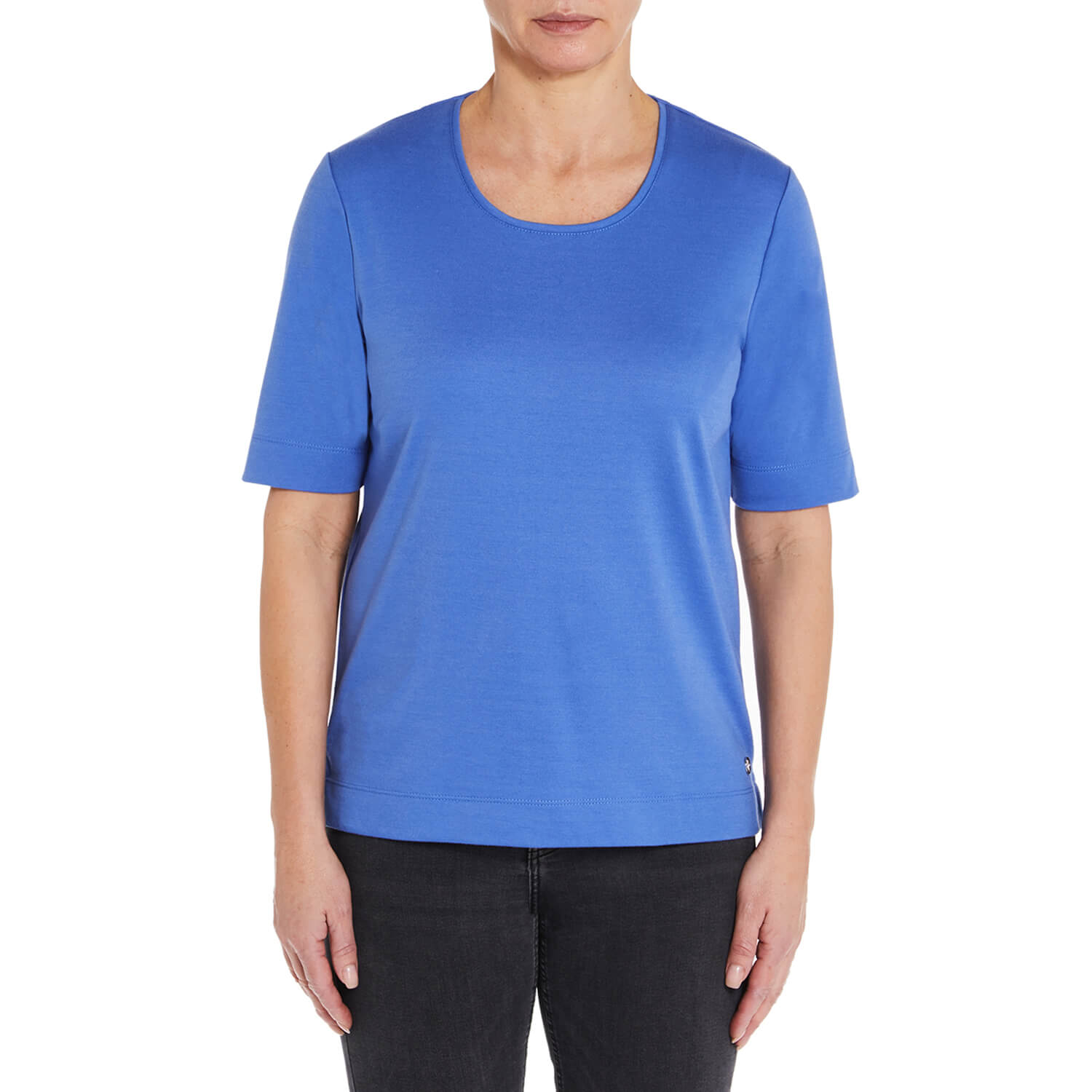 Penny Plain Essential T-Shirt - Blue 3 Shaws Department Stores