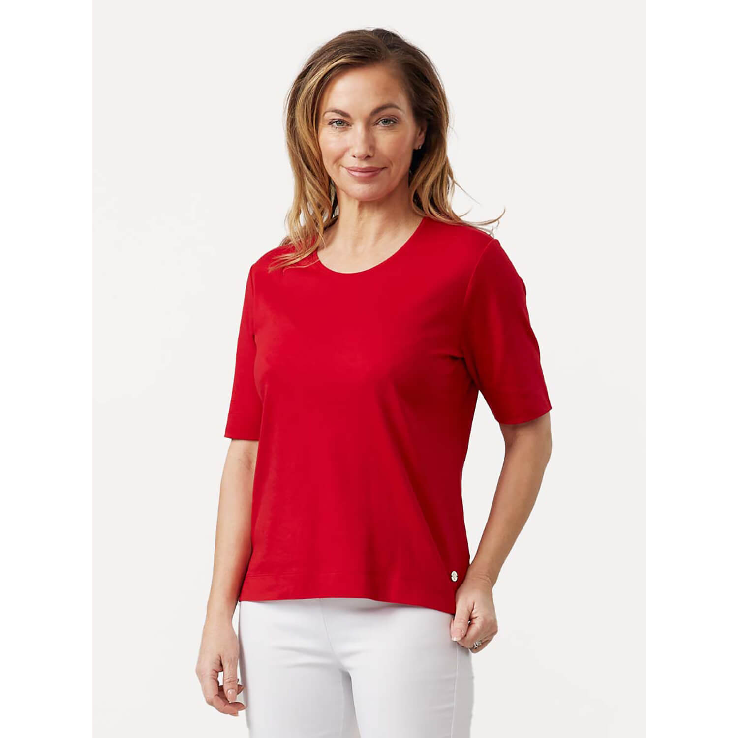 Penny Plain Essential T-Shirt - Red 6 Shaws Department Stores
