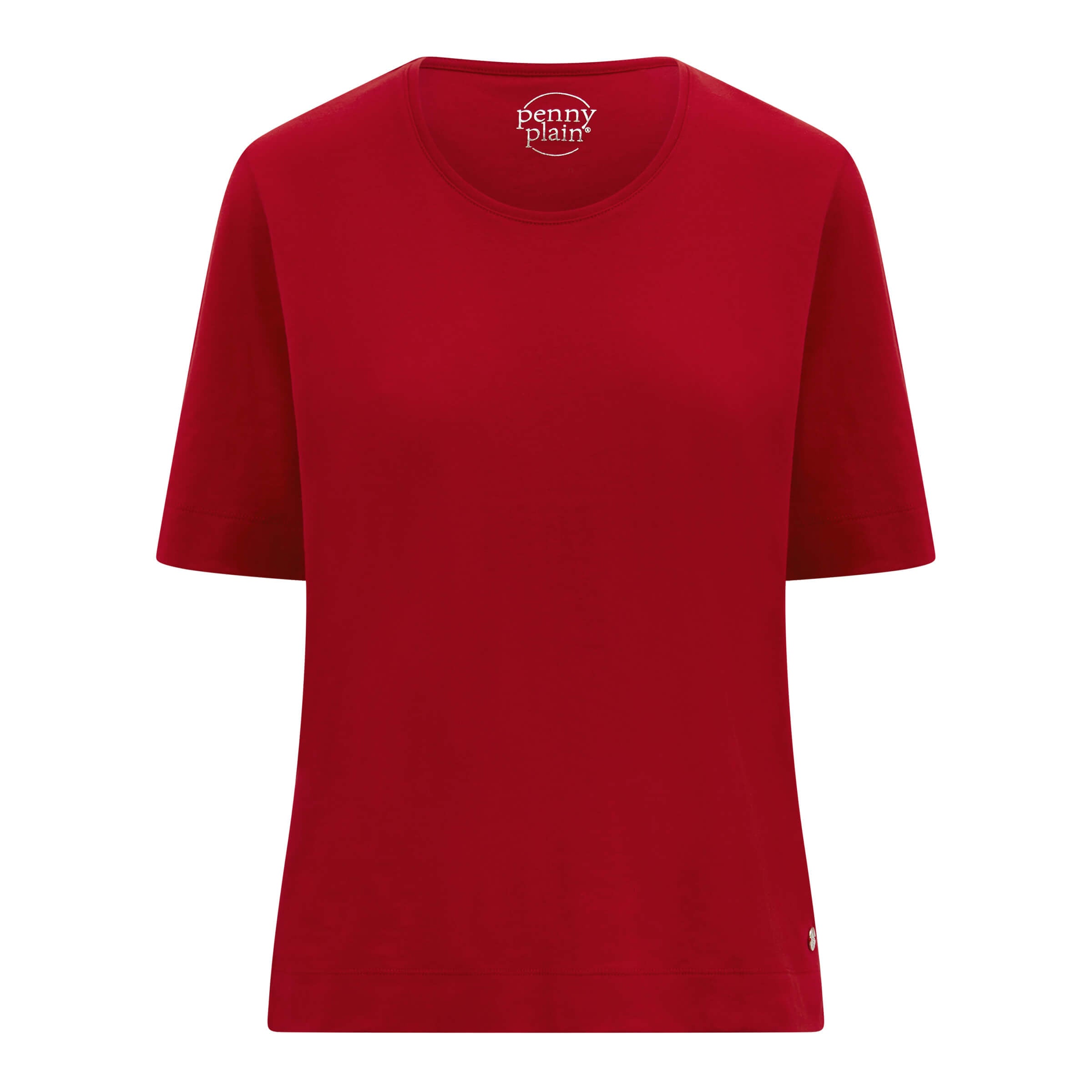 Penny Plain Essential T-Shirt - Red 1 Shaws Department Stores