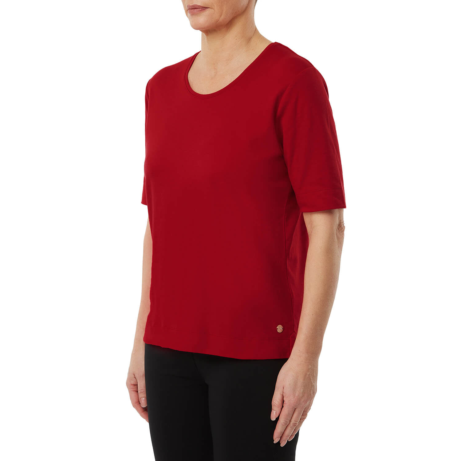 Penny Plain Essential T-Shirt - Red 2 Shaws Department Stores