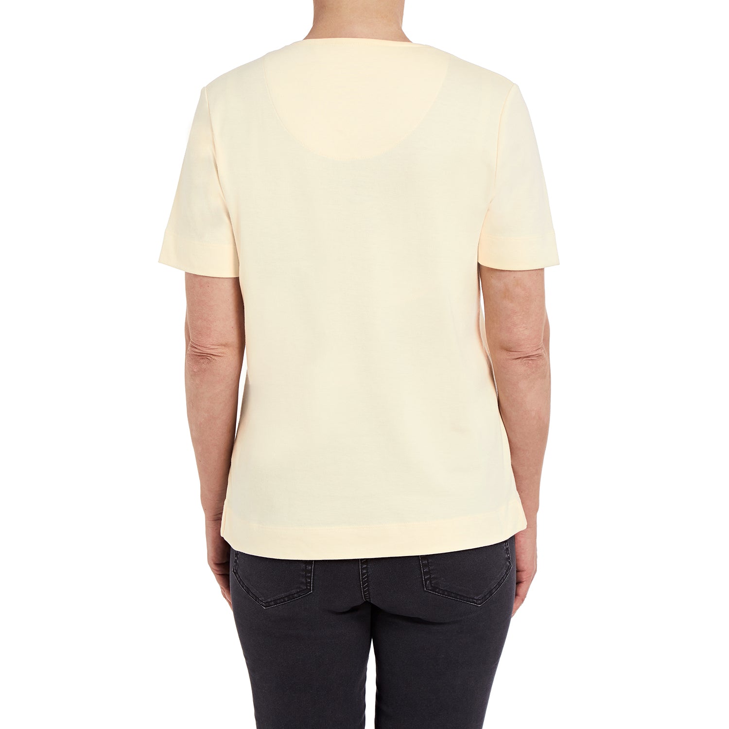 Penny Plain Nail Head Top - Lemon 4 Shaws Department Stores