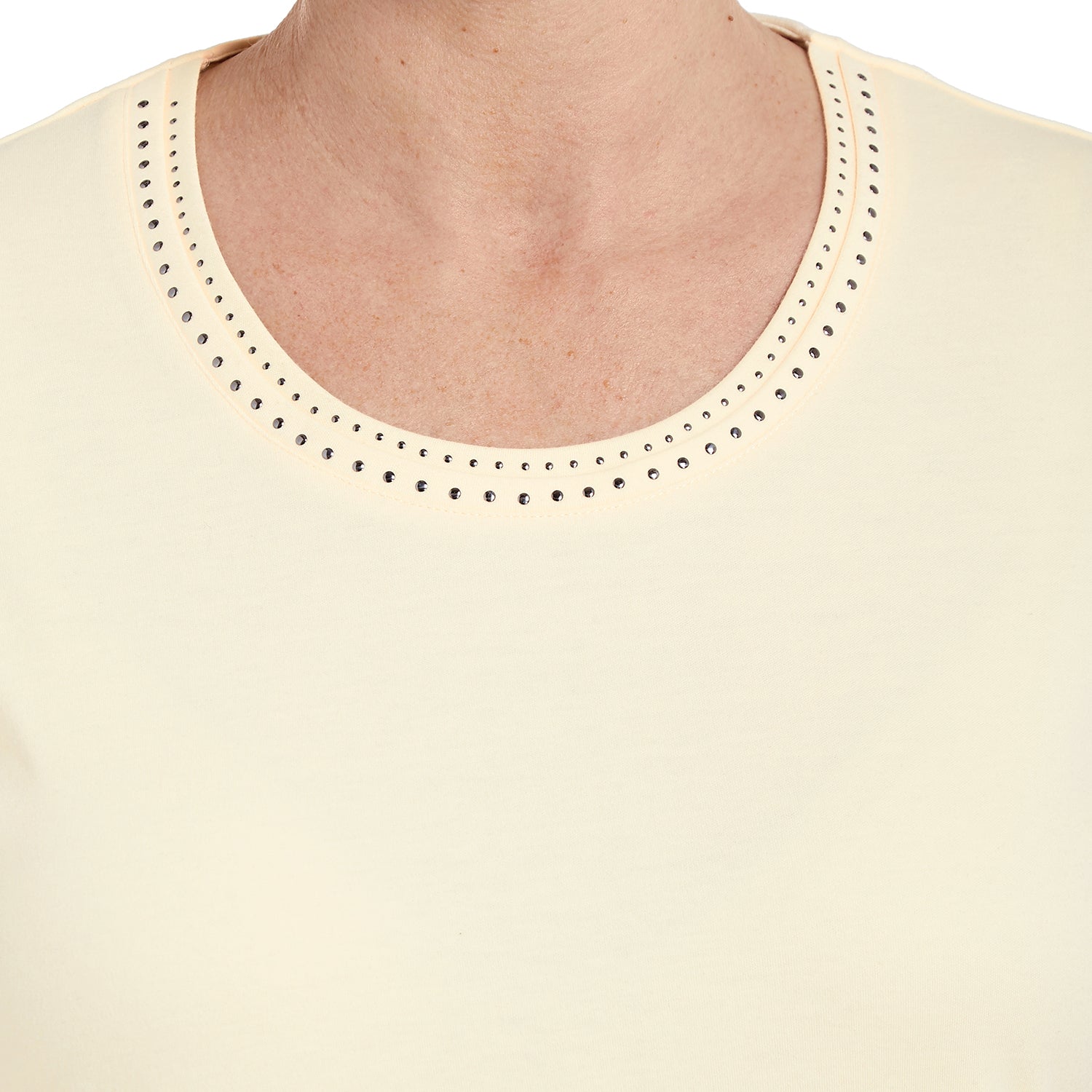 Penny Plain Nail Head Top - Lemon 2 Shaws Department Stores