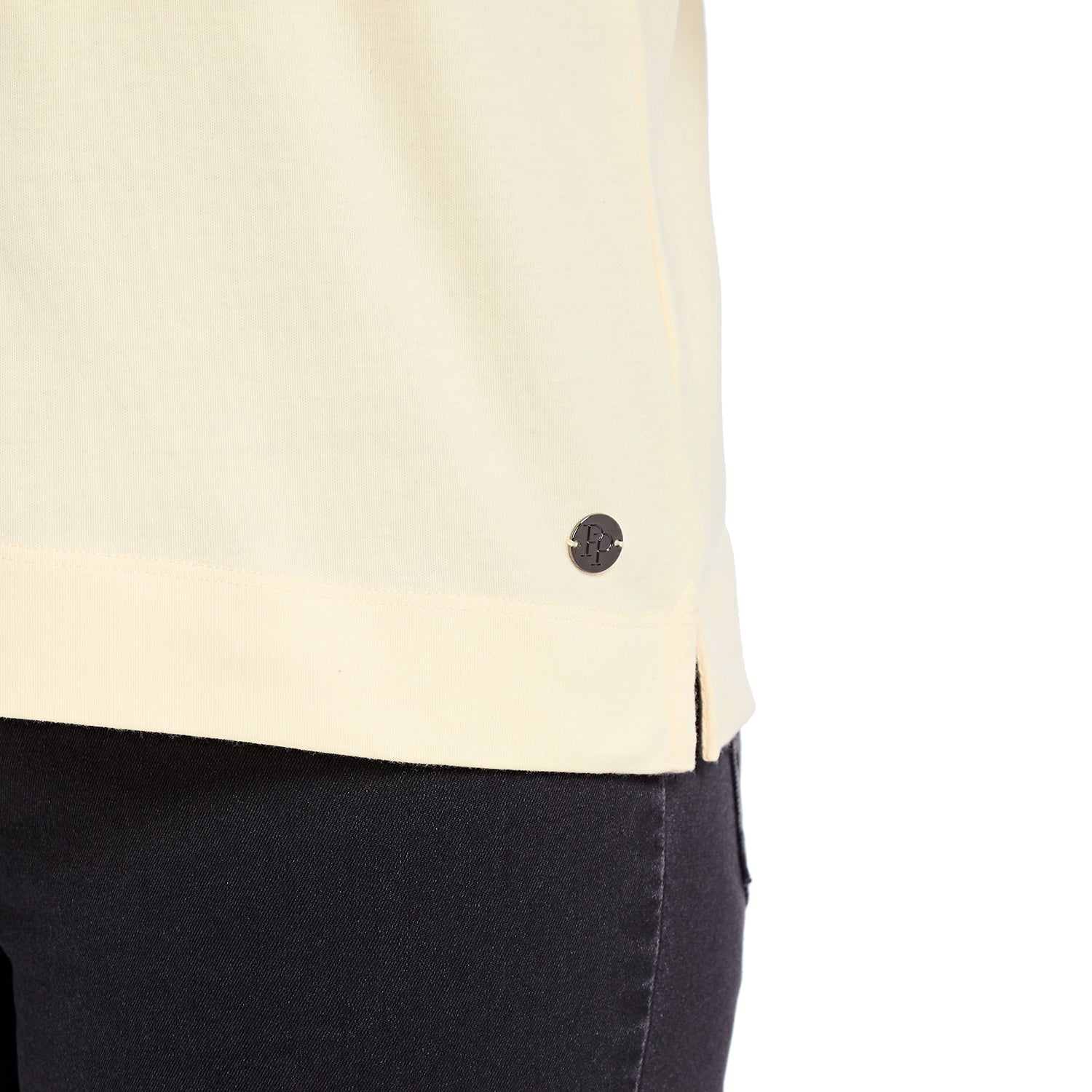 Penny Plain Nail Head Top - Lemon 5 Shaws Department Stores