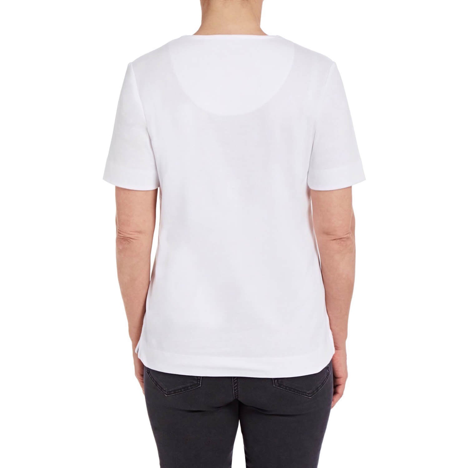 Penny Plain Nail Head Top - White 4 Shaws Department Stores