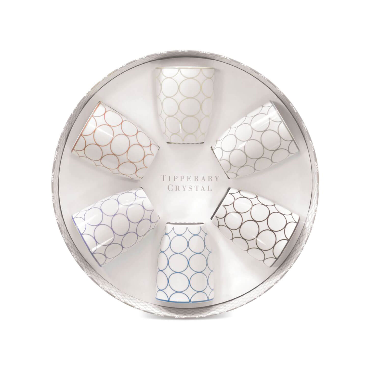 Tipperary Crystal Set of 6 Circle Party Pack Mugs 1 Shaws Department Stores