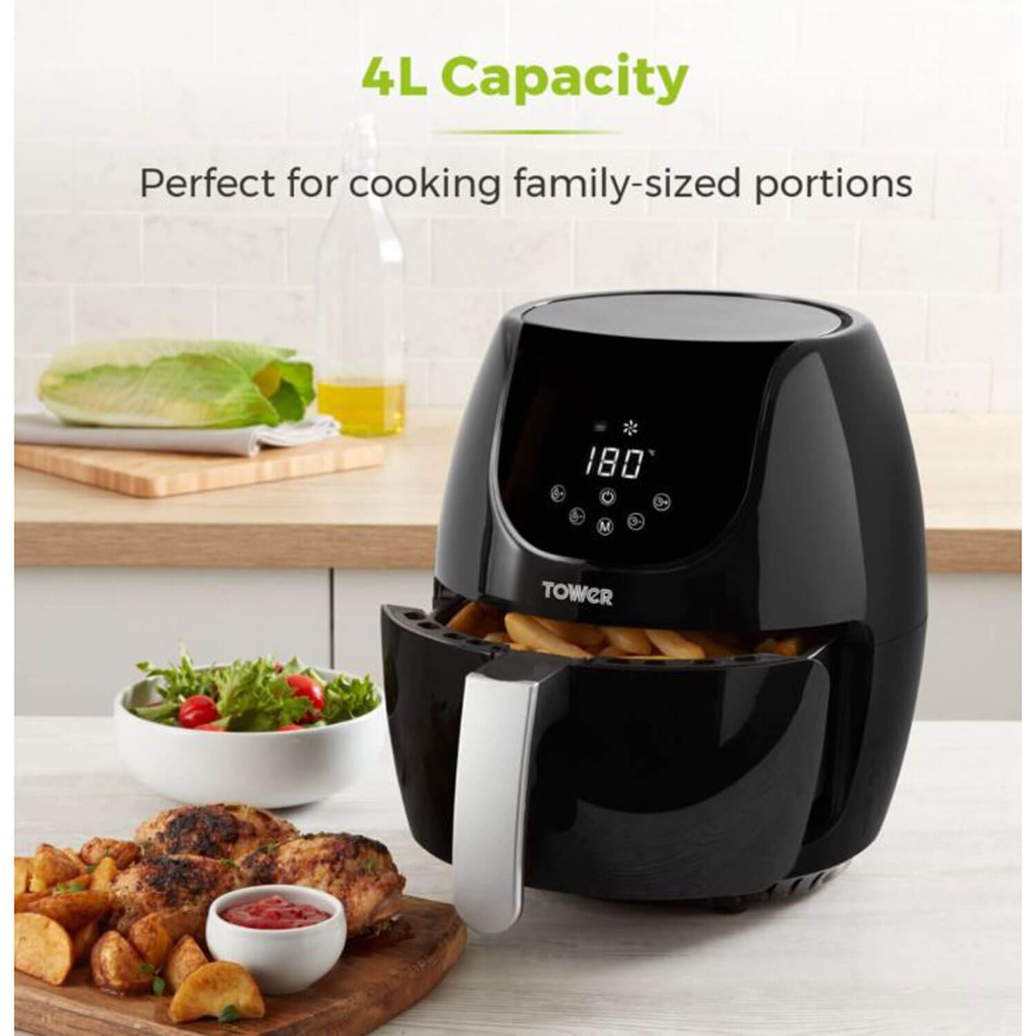 Tower Digital Air Fryer T17067 - Black 2 Shaws Department Stores
