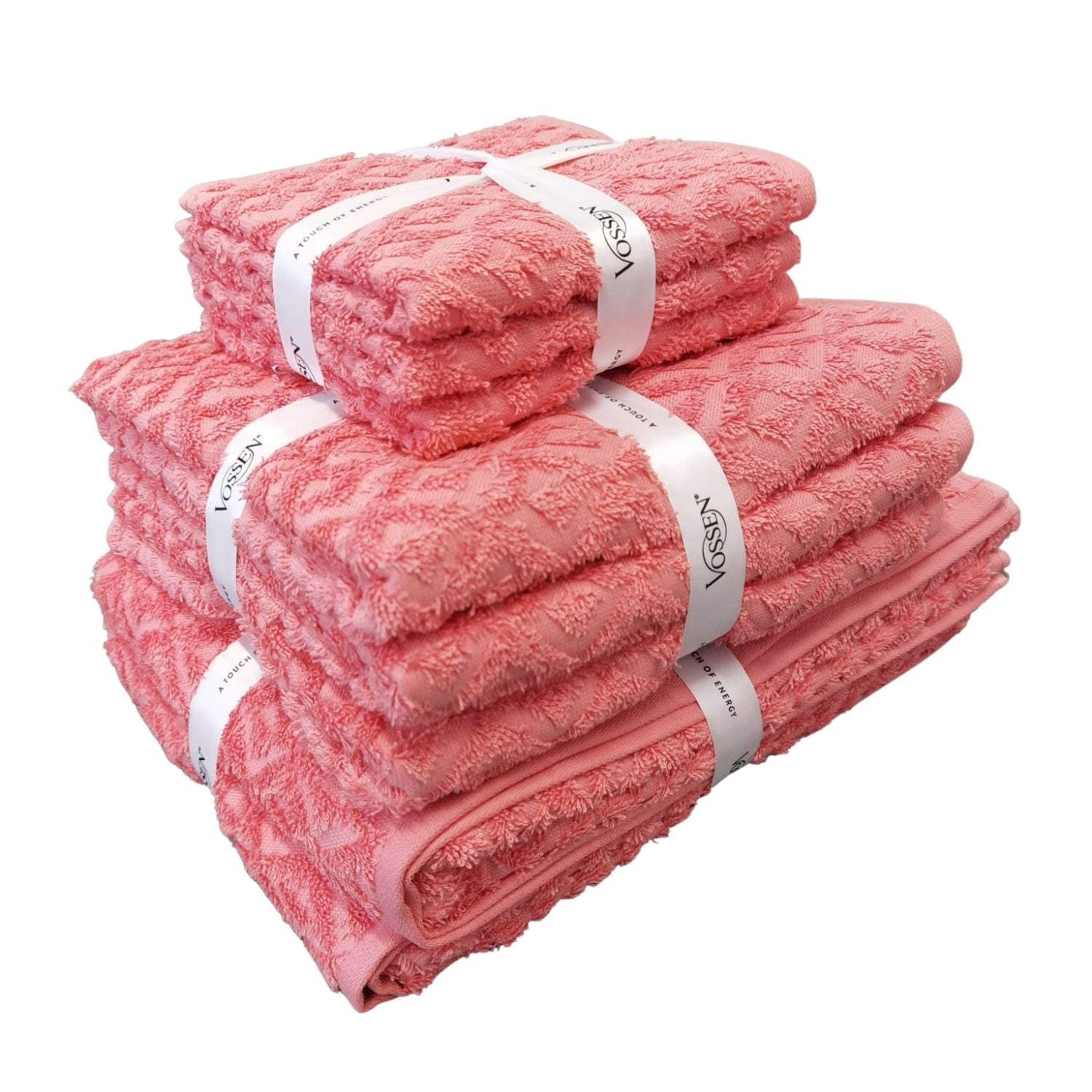 Vossen Graphic Hand Towel - Set Of 3 - Red 1 Shaws Department Stores