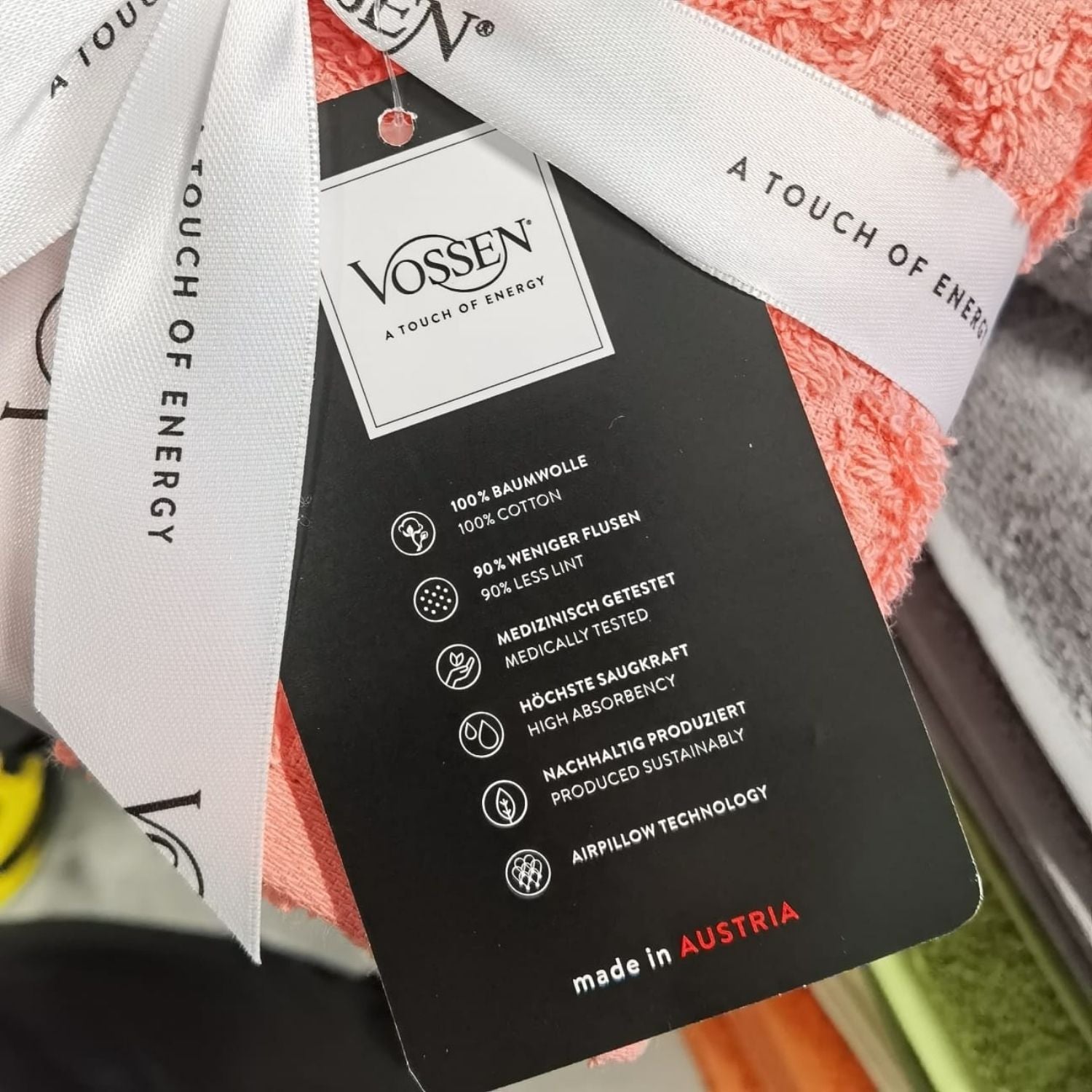 Vossen Graphic Hand Towel - Set Of 3 - Red 2 Shaws Department Stores