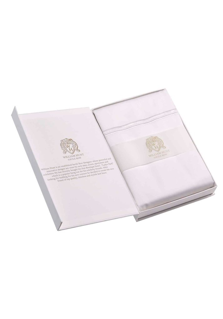 William Hunt Paisley Border Oxford Pillowcase - White 2 Shaws Department Stores