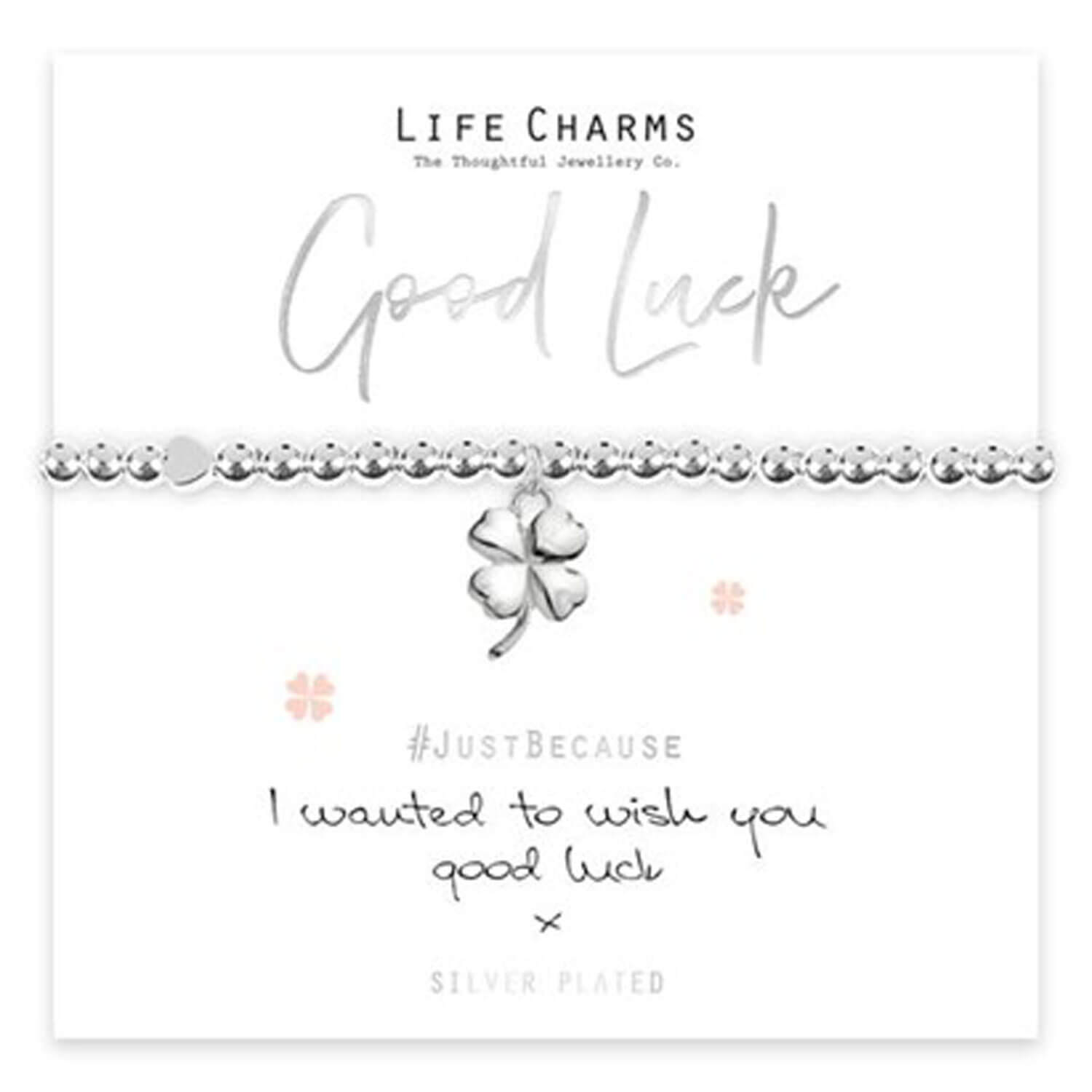 Life Charms Wish You Good Luck Bracelet - Silver 1 Shaws Department Stores