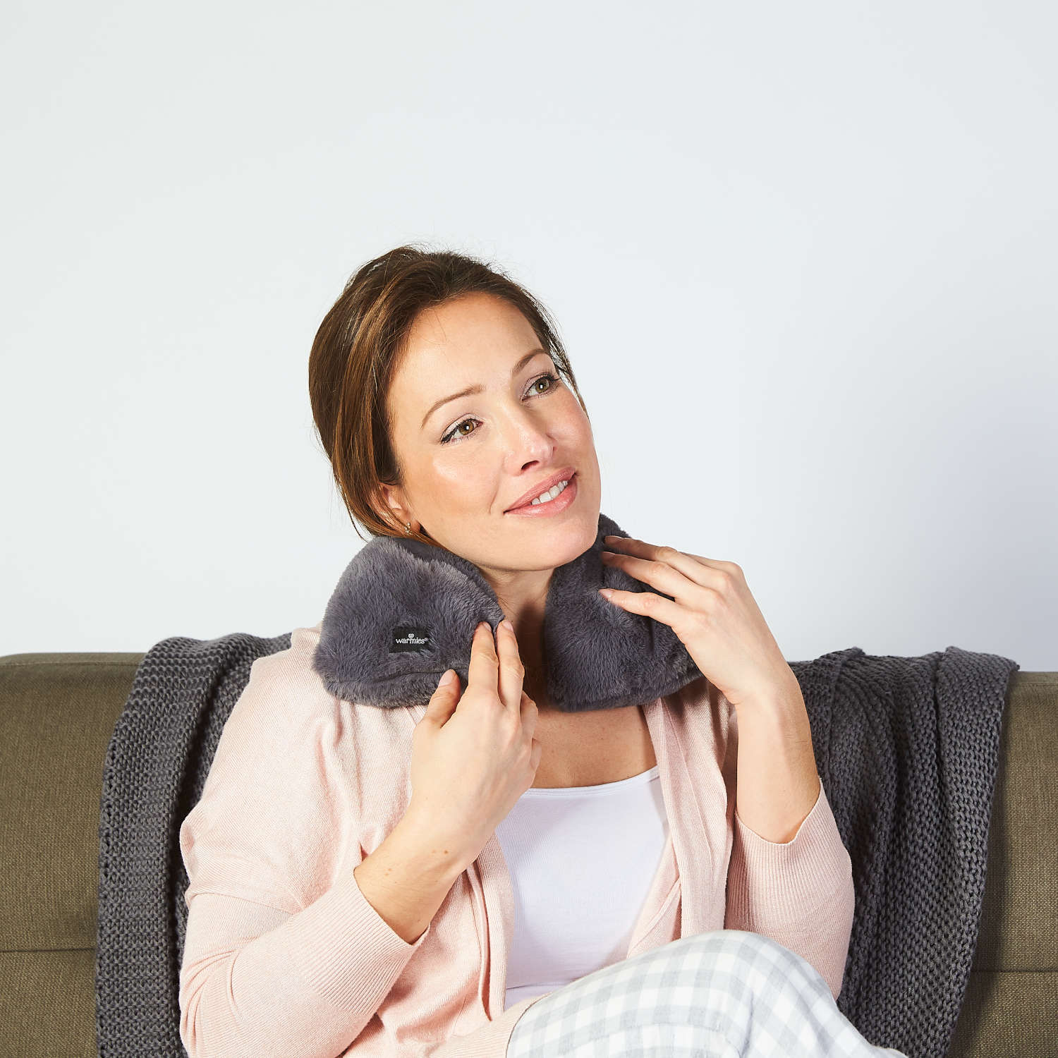 Warmies Luxury Microwavable Neck Wrap - Steel 4 Shaws Department Stores