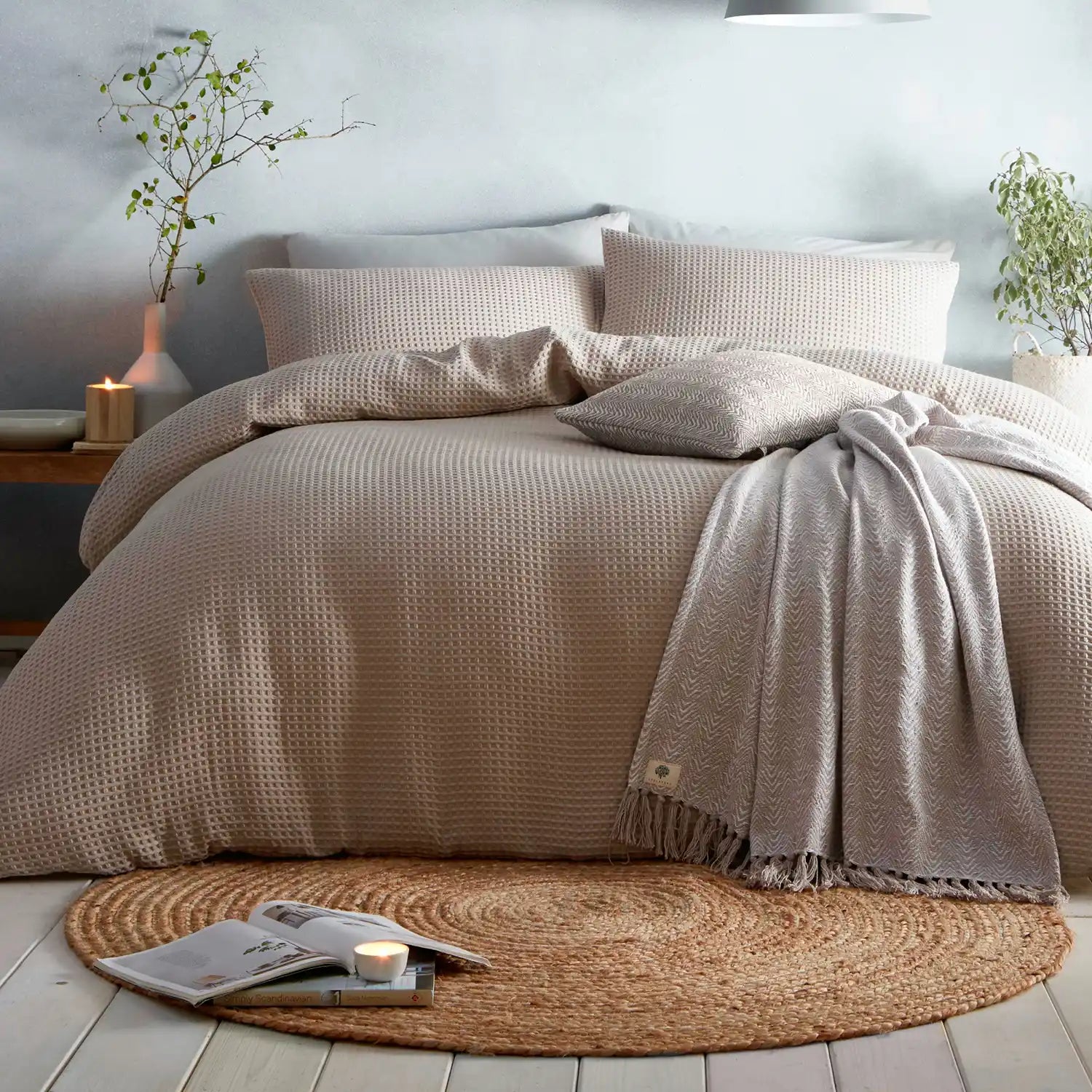 The Home Luxury Collection Textured Waffle Duvet Cover Set 1 Shaws Department Stores