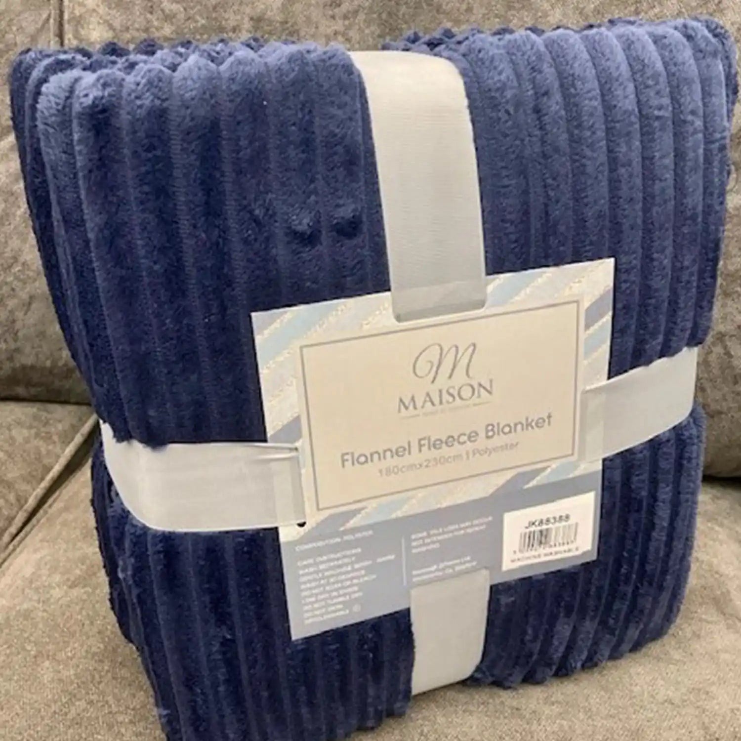 The Home Soft Throw 180cm x 230cm - Navy 1 Shaws Department Stores