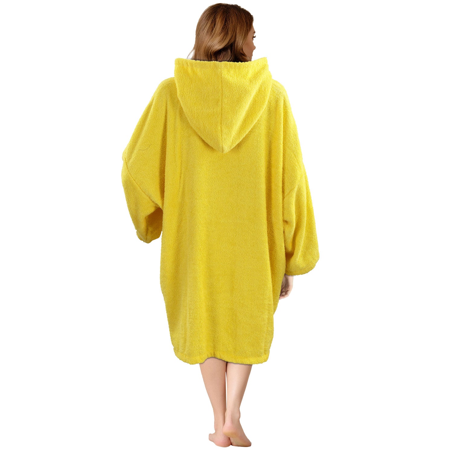 The Home Collection Adult Long Sleeve Poncho - Medium - Yellow 2 Shaws Department Stores