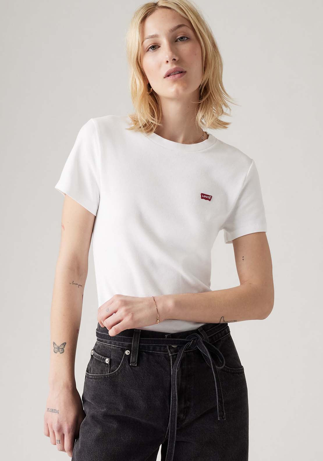 Levis Essential Tee - White 1 Shaws Department Stores
