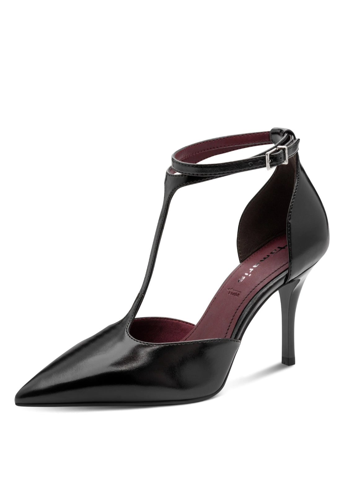 Centre Strap High Heel - Black