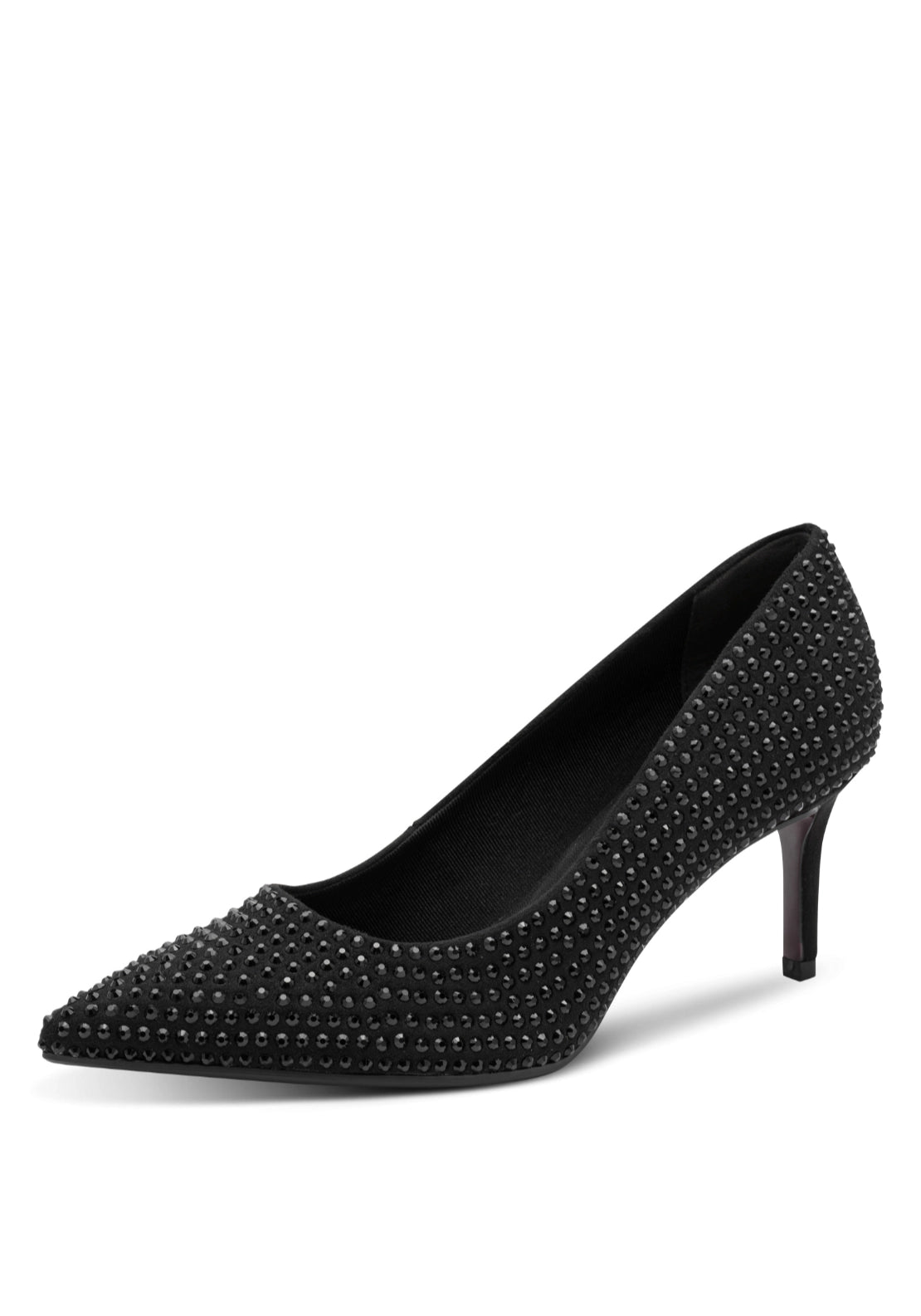Glam Heeled Court Shoe - Black Glam
